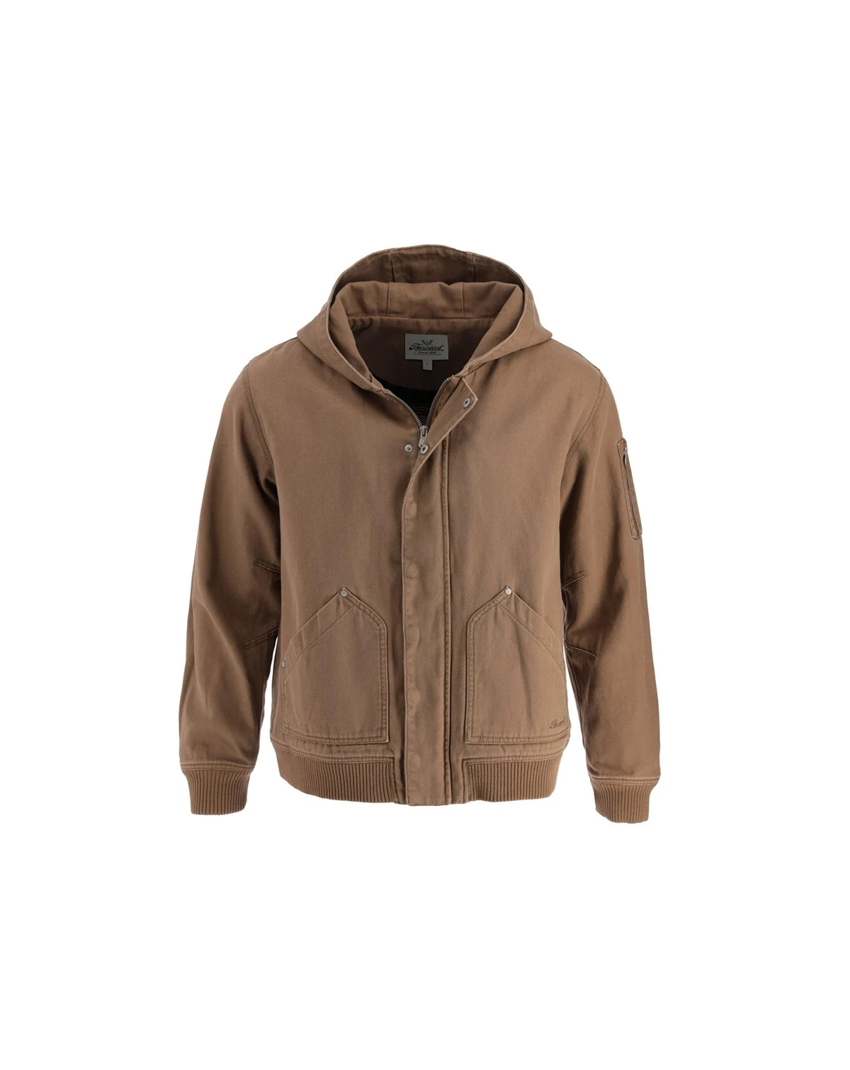 Big & Tall Heritage Stone Washed Canvas Hooded Bomber Jacket