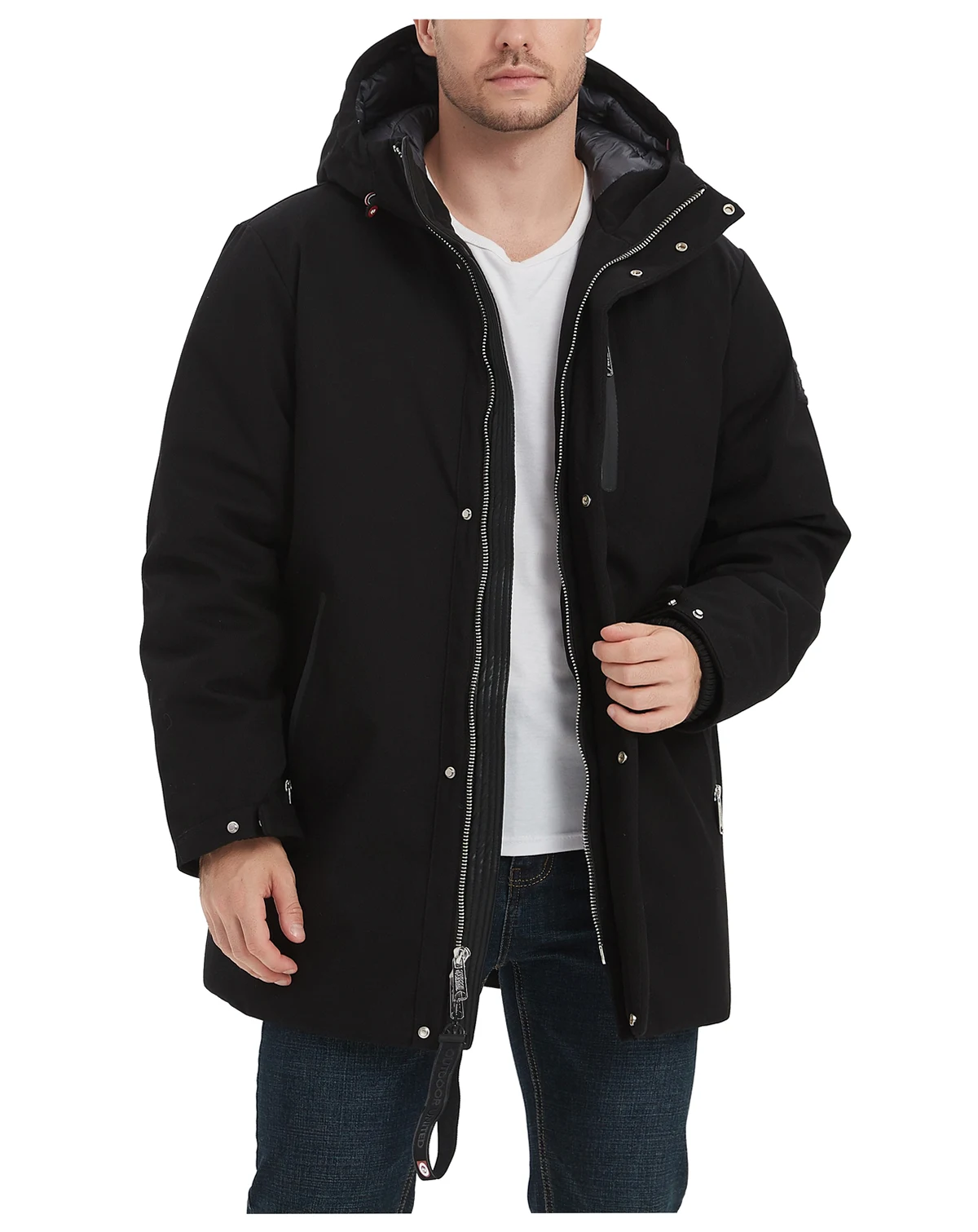 Men's Calvary Twill Hooded Car Coat