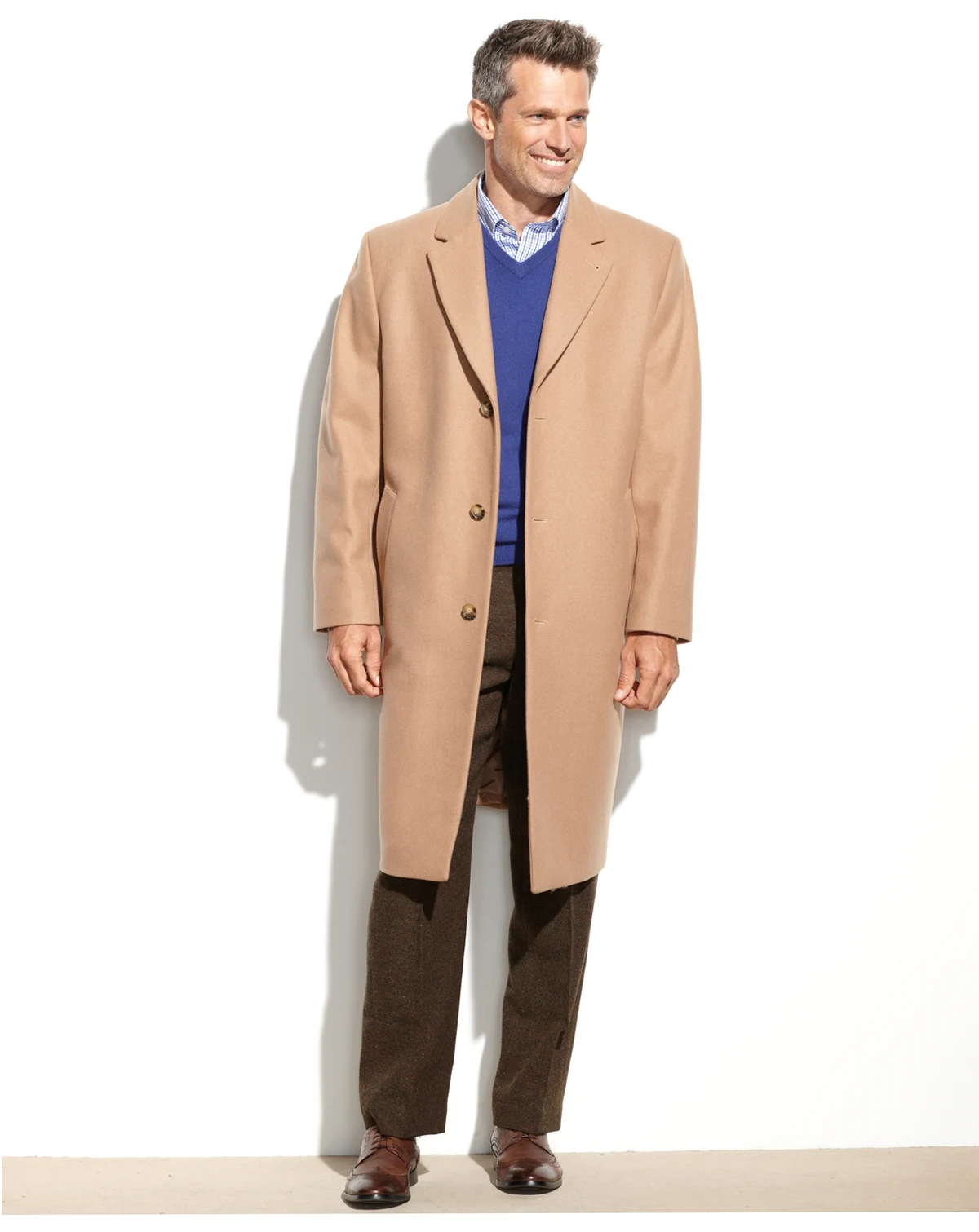 Big and Tall Signature Wool-Blend Overcoat