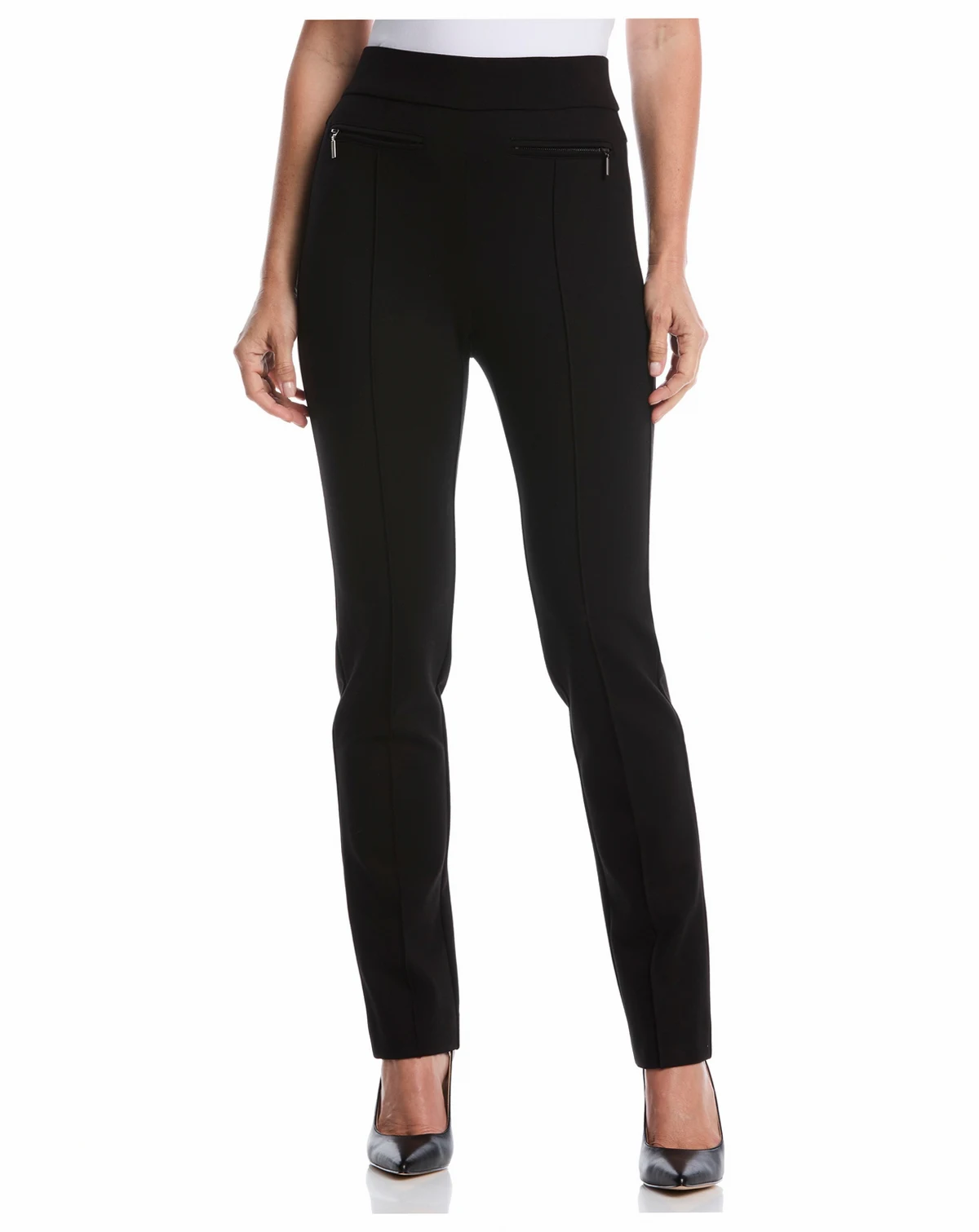 Petite Ponte Slim Leg Pants