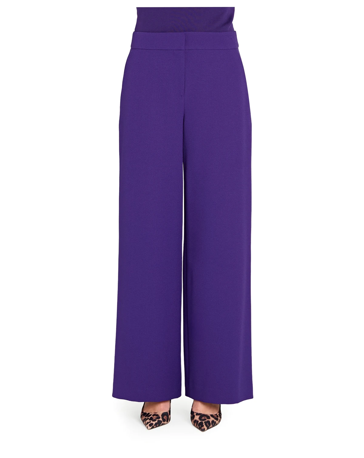 Petite Clean-Waist Wide-Leg Pants