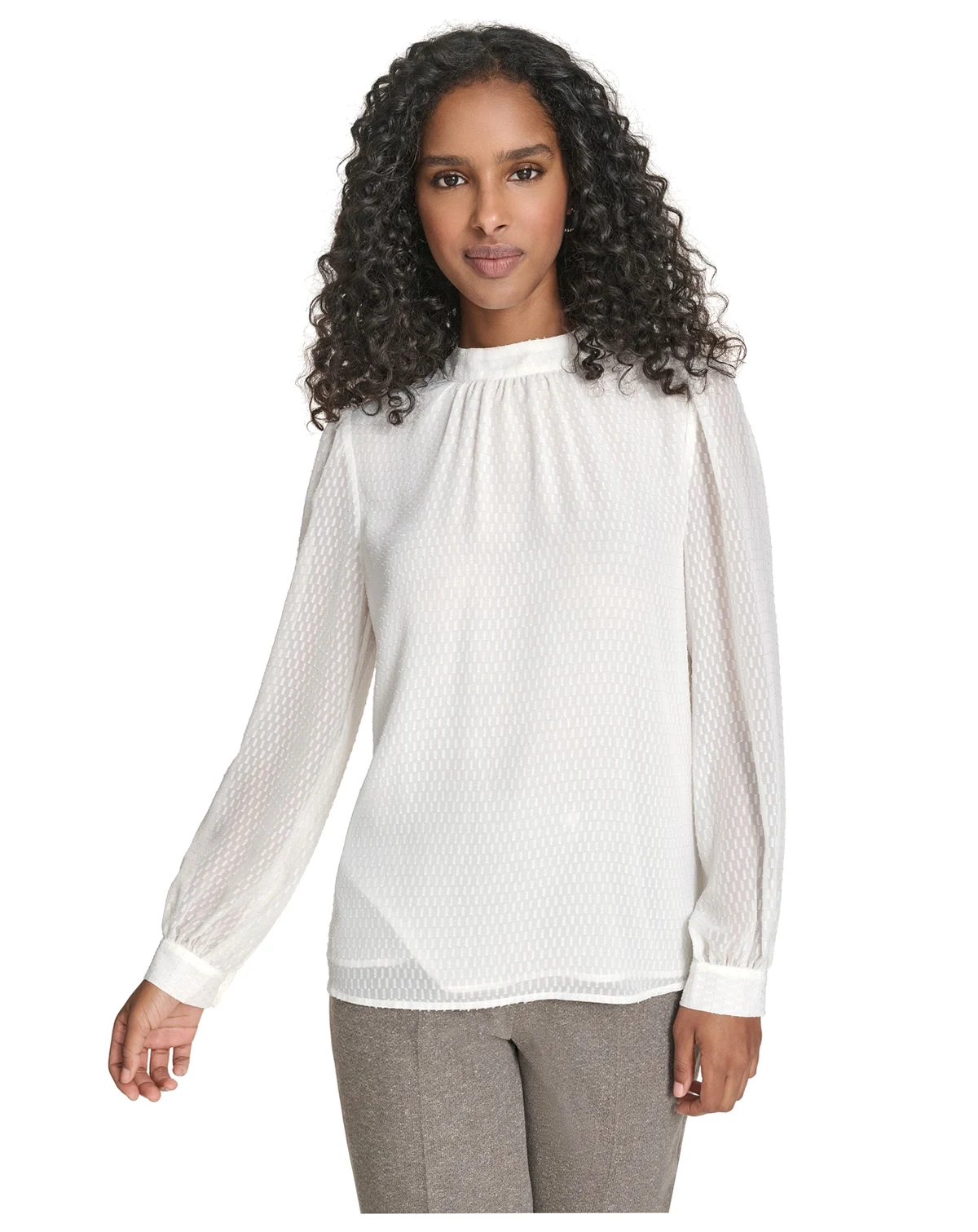 Women's Textured Long Sleeve Top