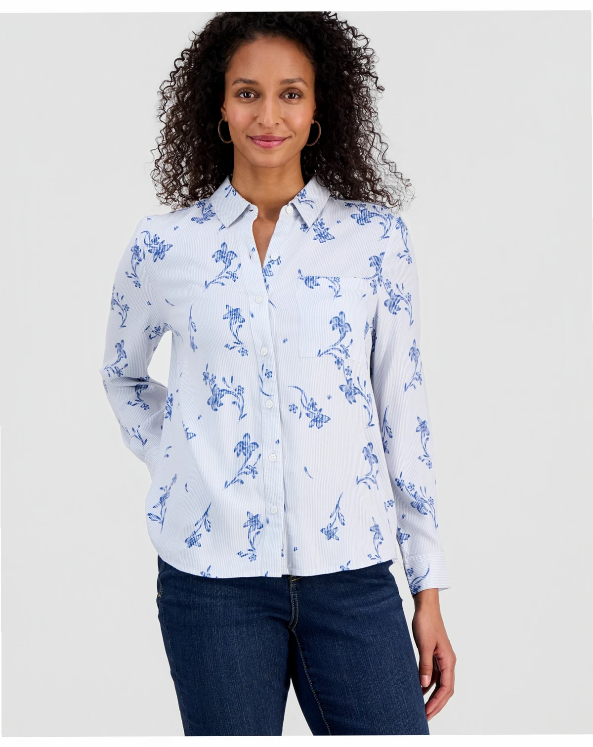 Women's Stripe Perfect Shirt, Macy's Exclusive