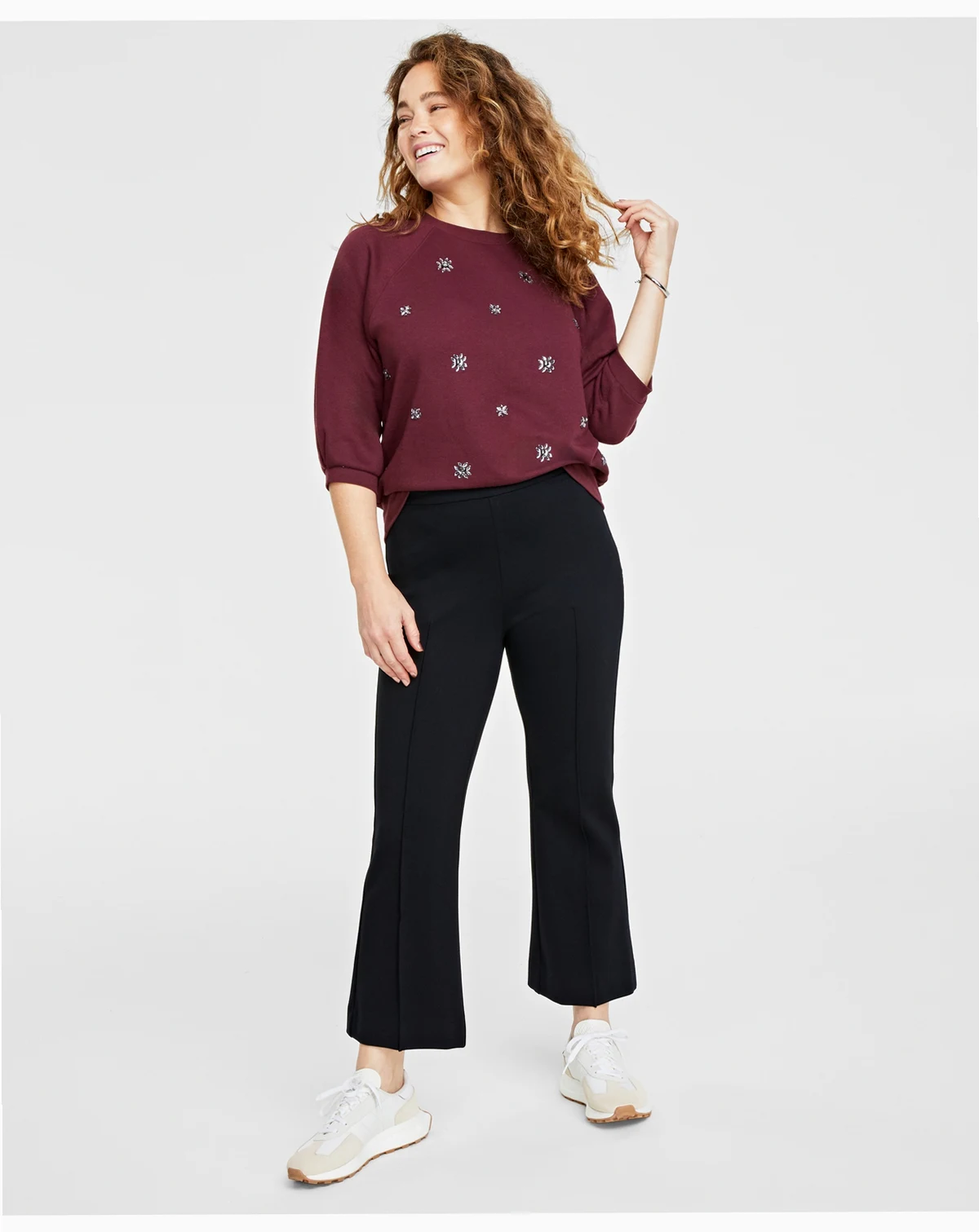 Women's Ponte Kick-Flare Ankle Pants, Regular and Short Lengths, Created for Macy's