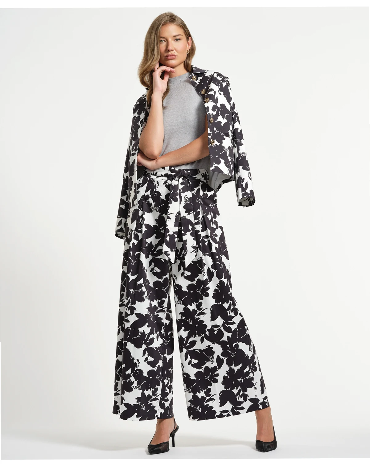 Women's Belted Palazzo Pants