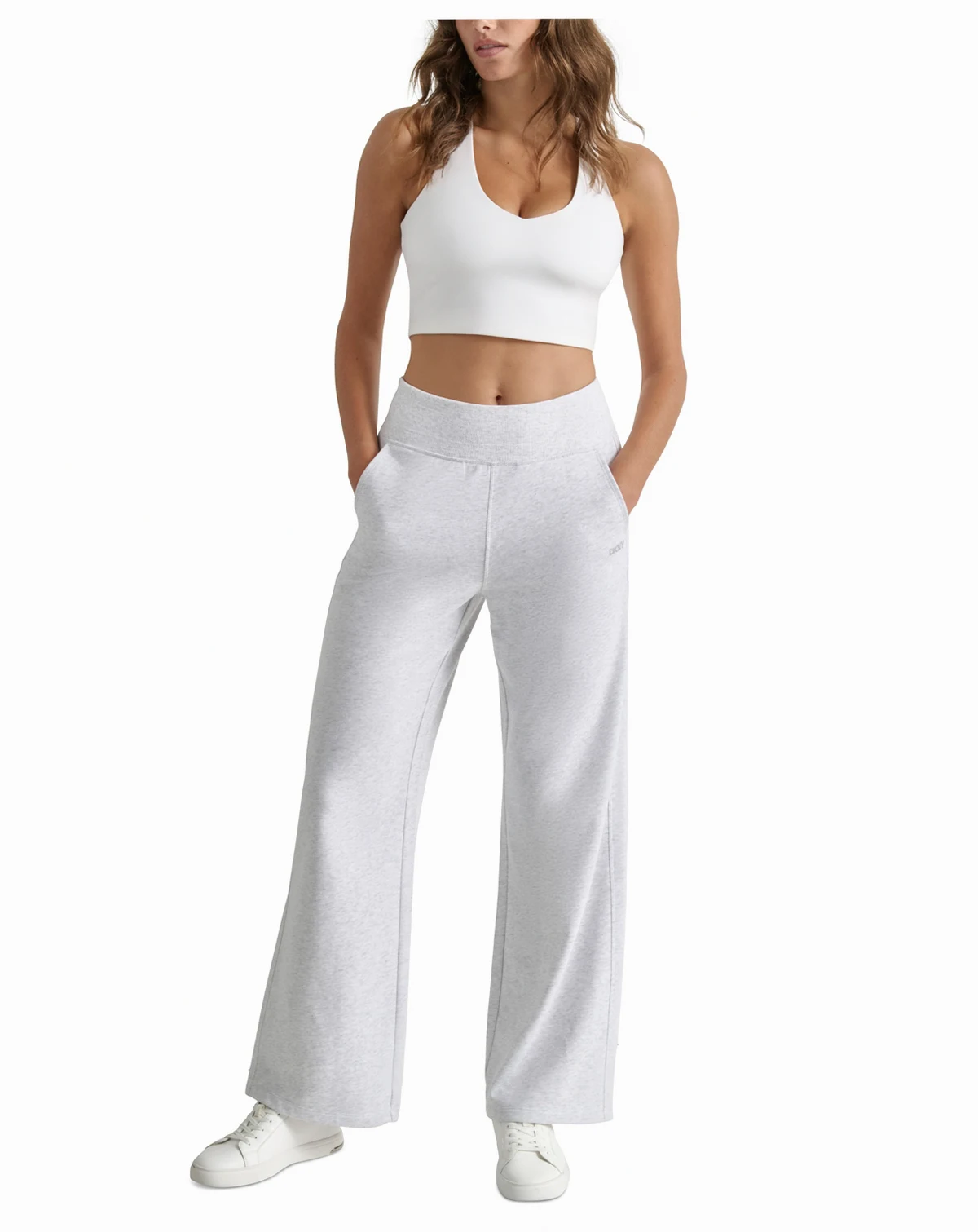 Women's Studded-Logo Wide-Leg Pants