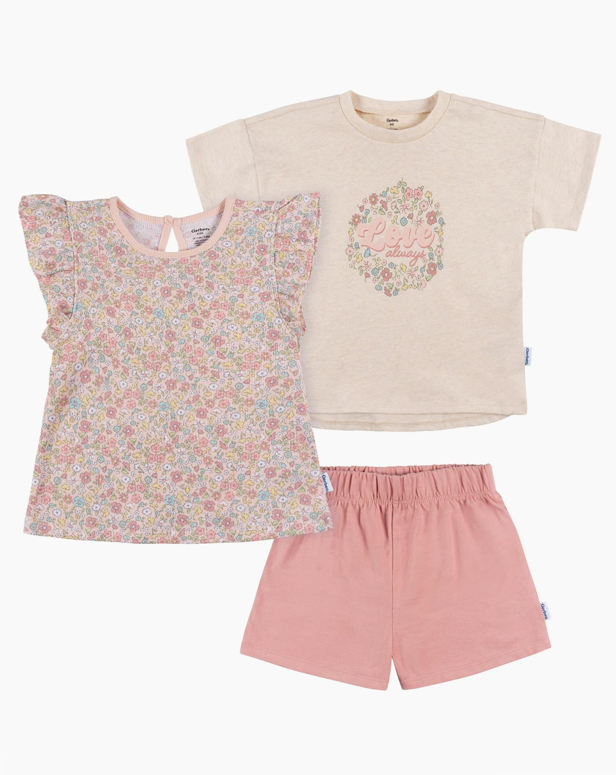 Toddler Girls Coordinating Shirts and Short Set
