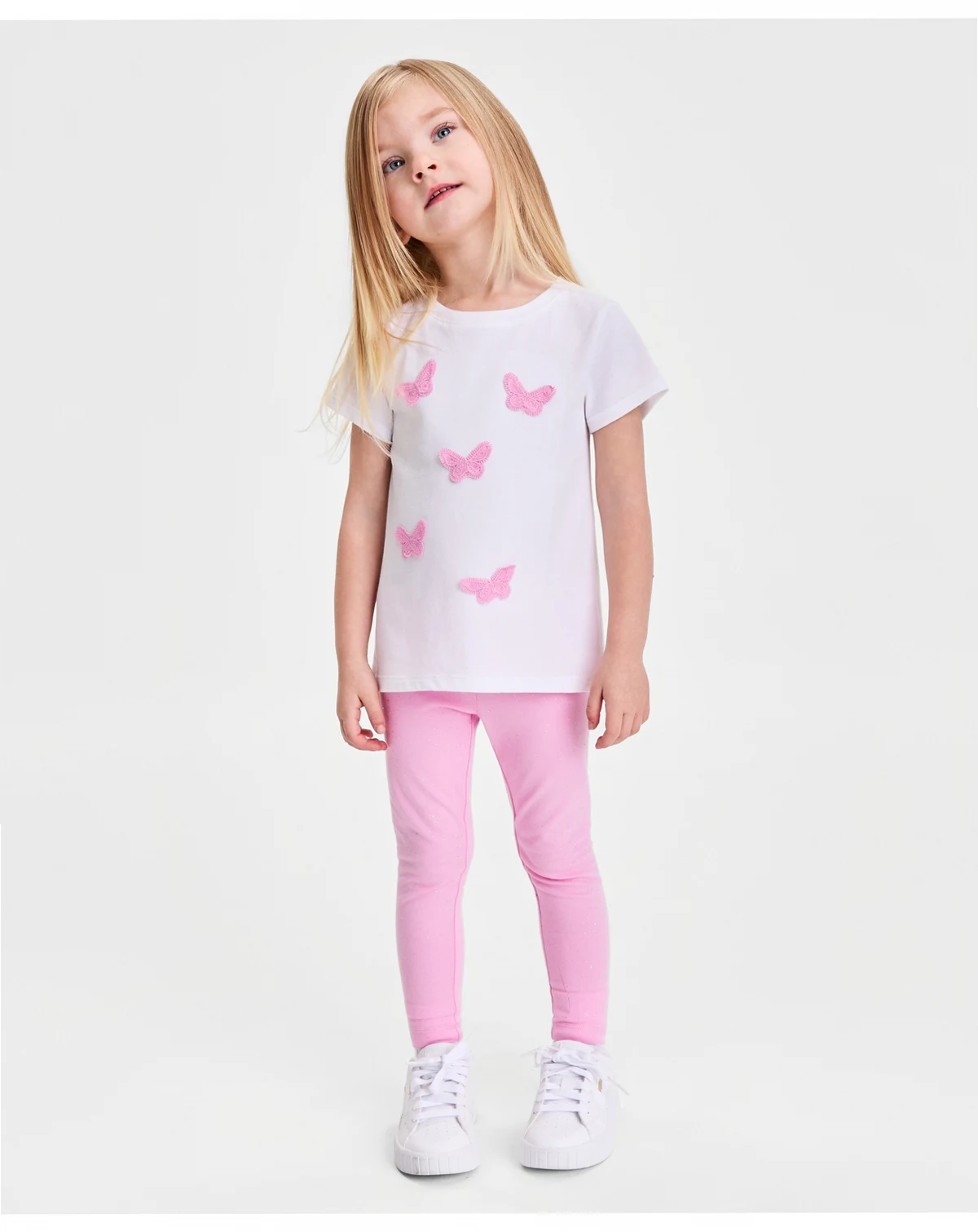 Girls' 12M-5T Crochet Butterflies Tee, Macy's Exclusive