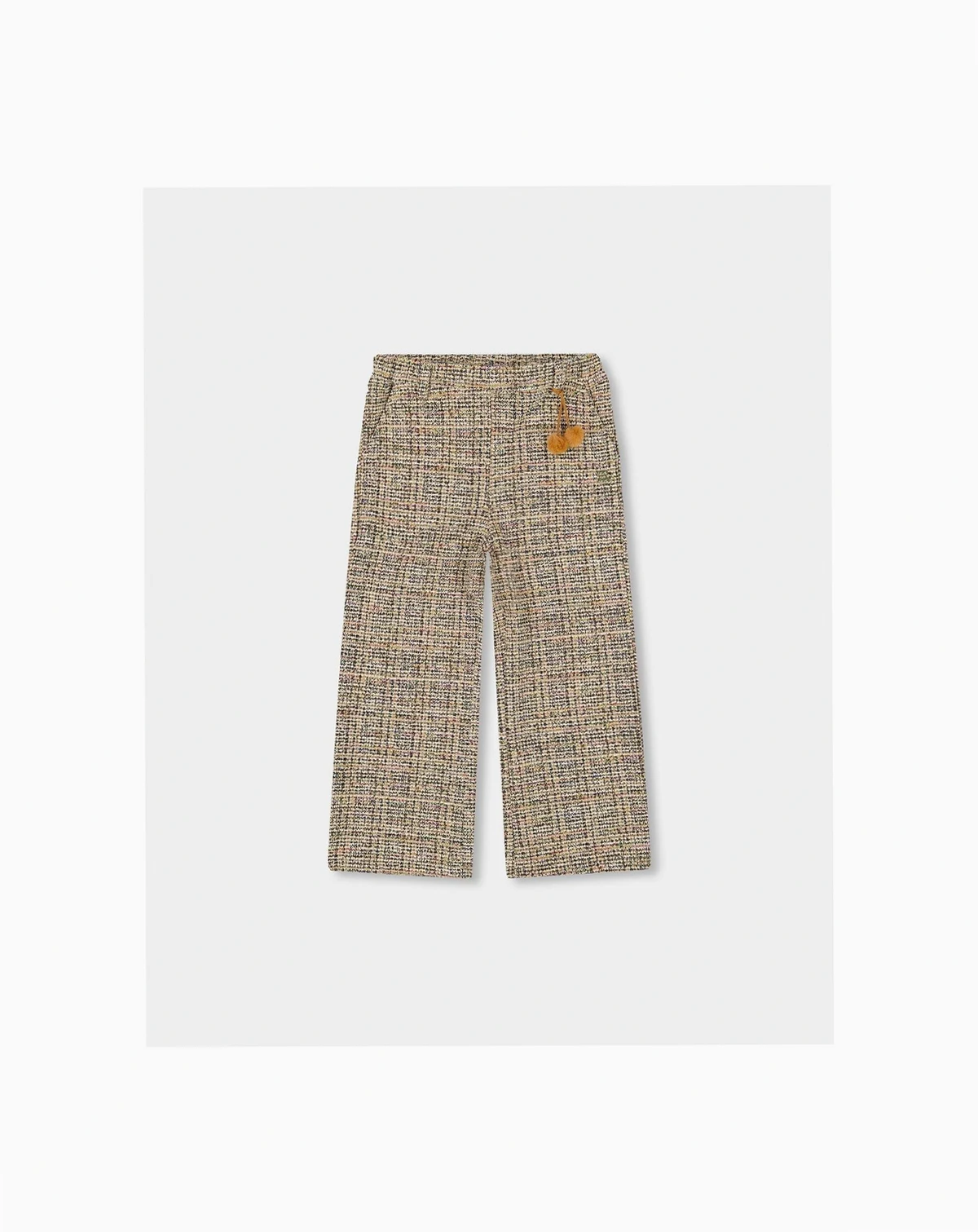 Girl Tweed Flare Pants Beige and Black - Toddler|Child