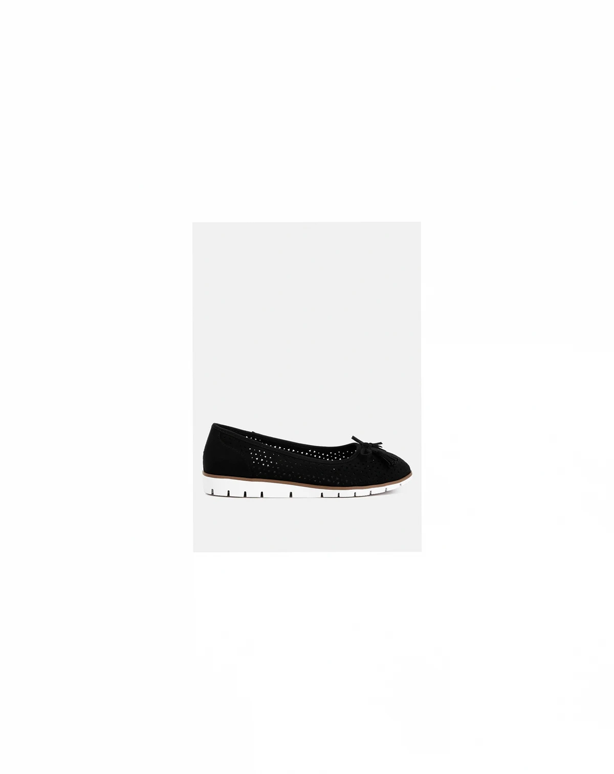 Womens Pacer Perforated Leather Ballerinas