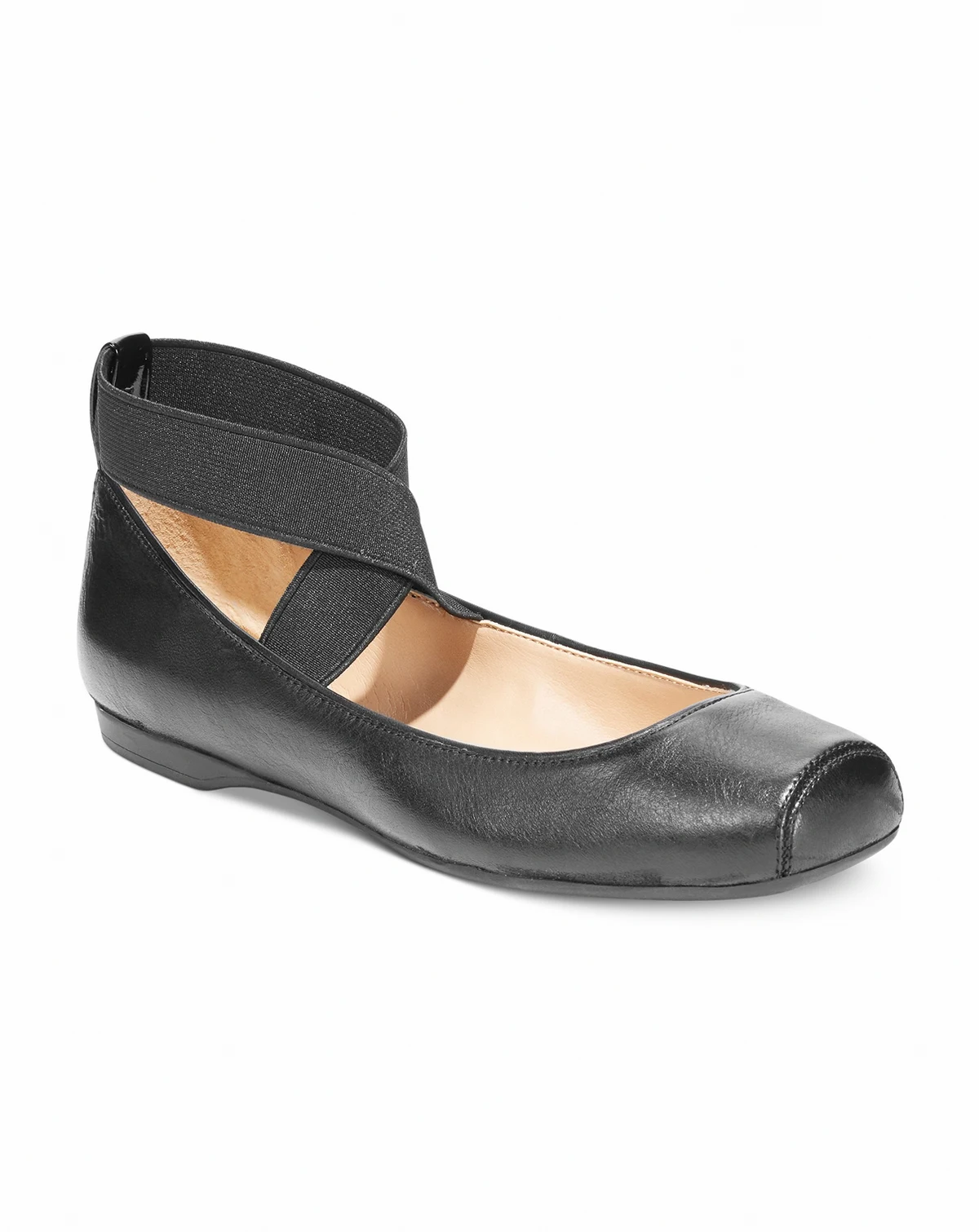 Women's Mandalaye Elastic Criss-Cross Ankle Strap Ballet Flats