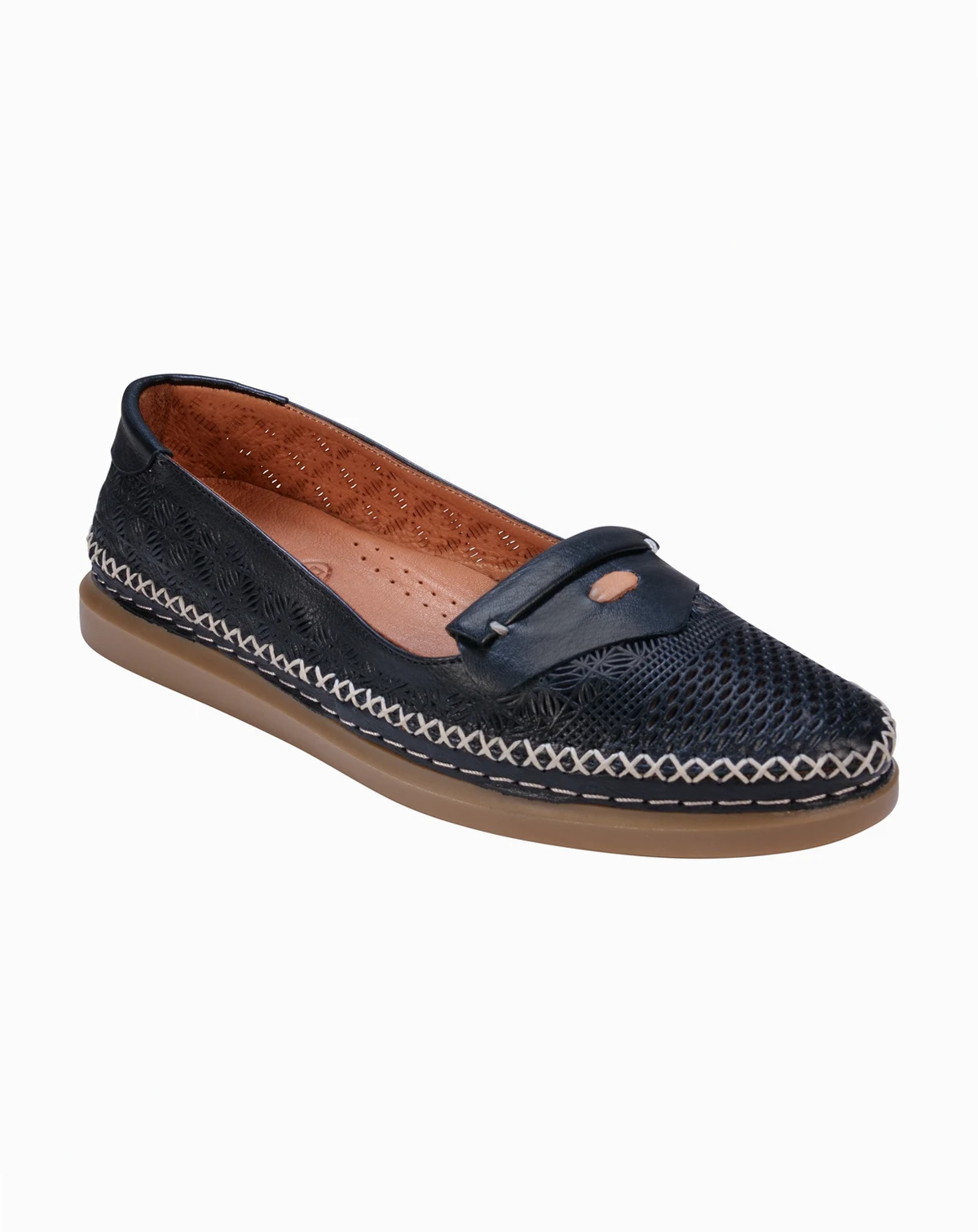Women's Ginger Perforated Leather Flats