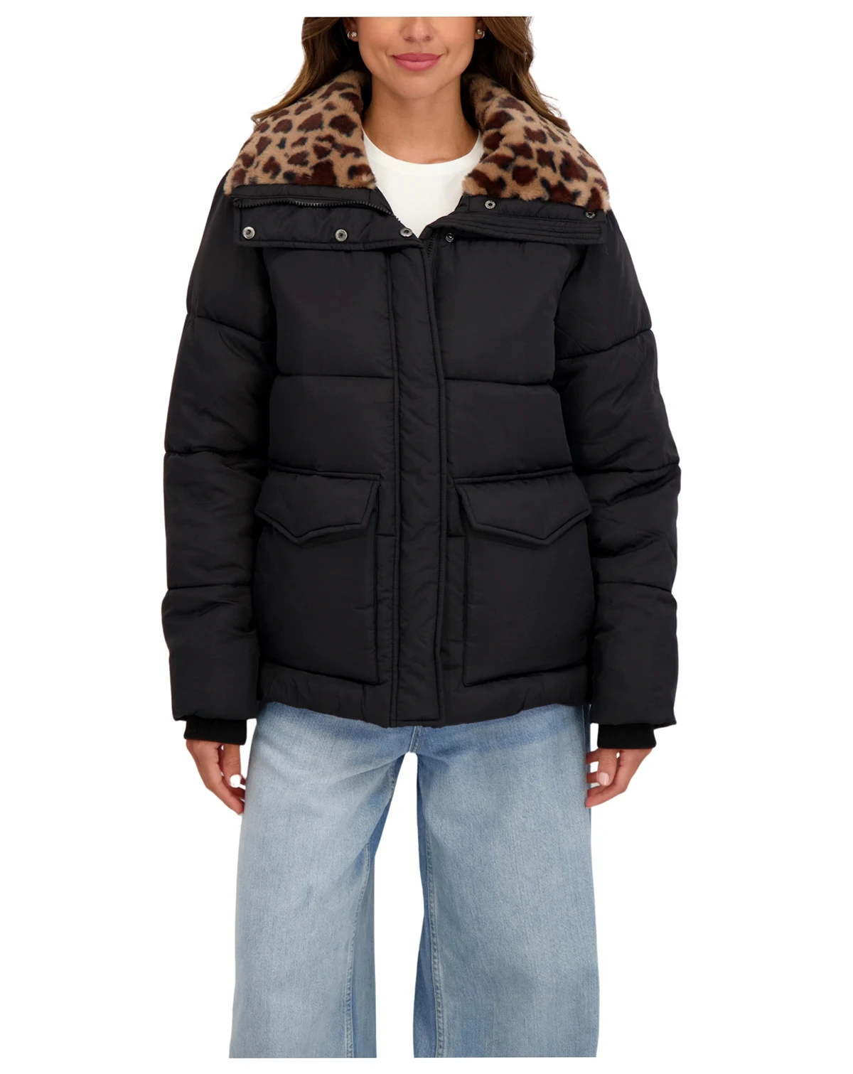 Women's Faux Fur Collar Puffer Jacket