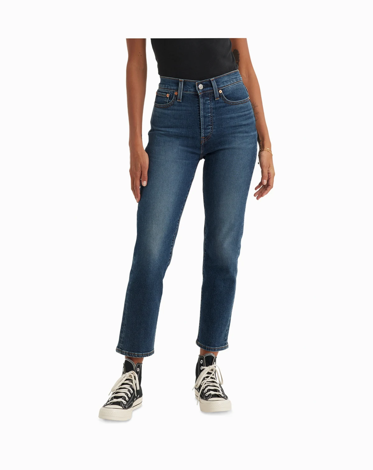Women's Wedgie Straight-Leg High-Rise Cropped Jeans