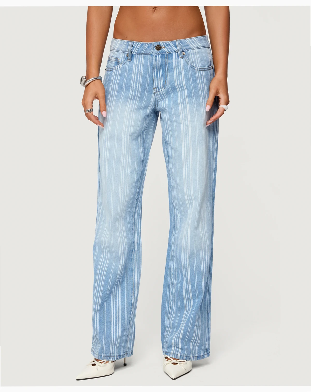 Women's Tera Striped Low Rise Jeans