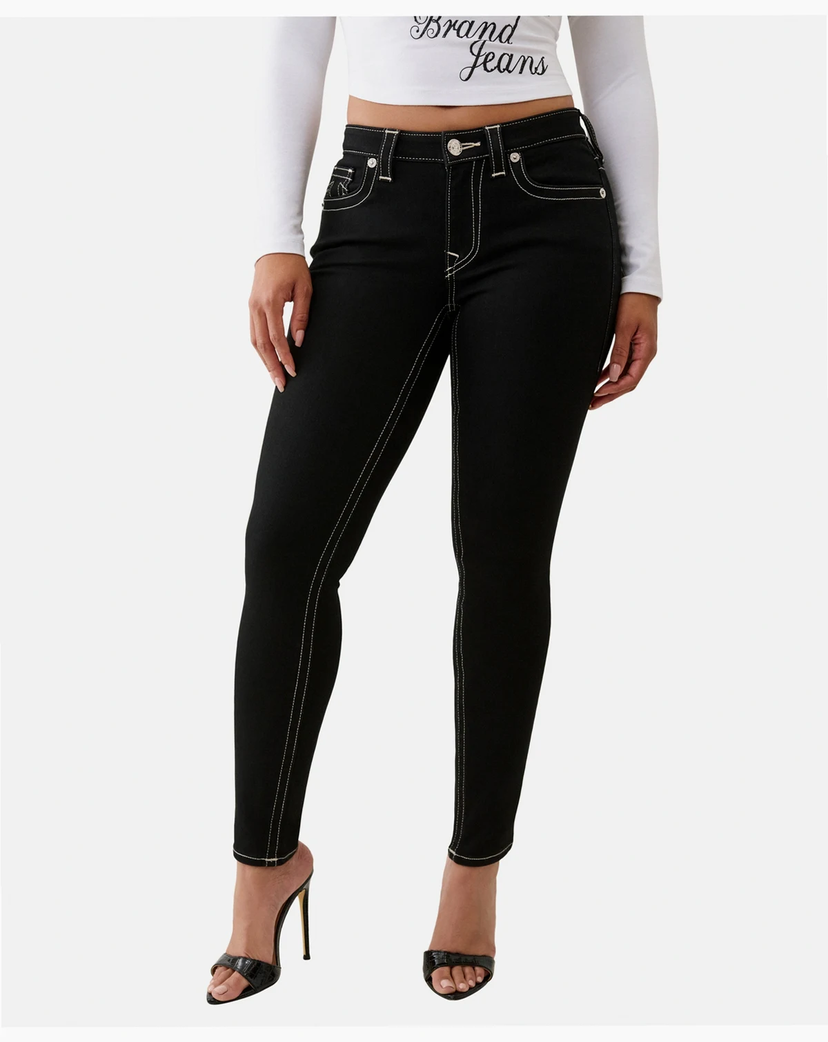 Women's Jennie Mid Rise Skinny Flap Jeans