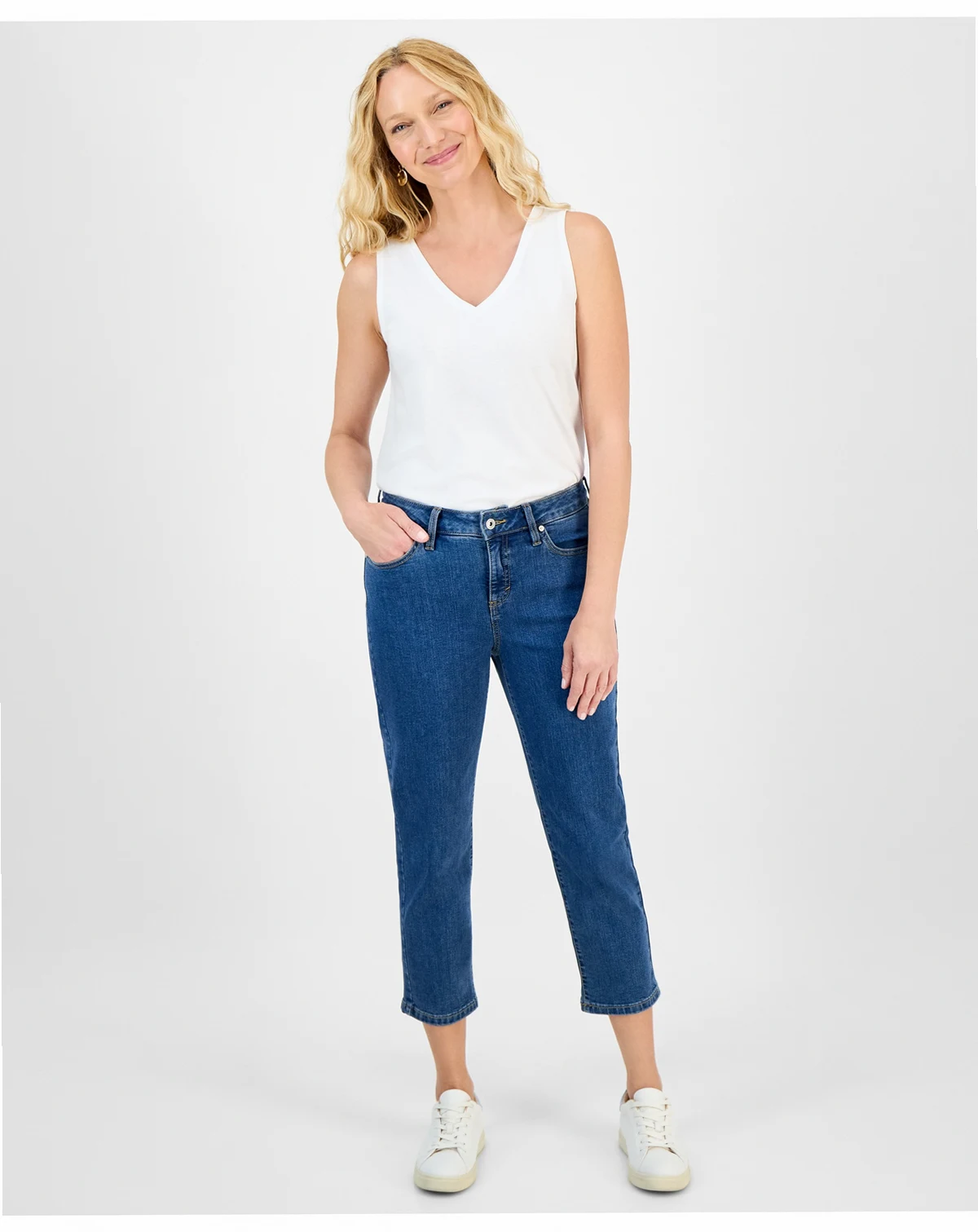 Petite Mid Rise Ankle Jeans, Exclusively at Macy's