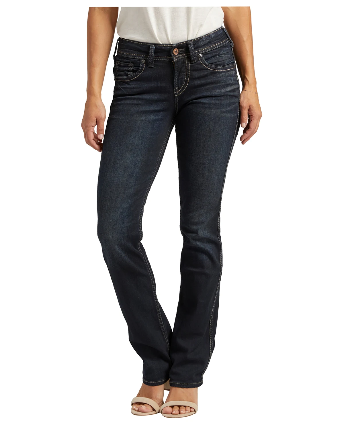 Suki Mid Rise Curvy Bootcut Jeans