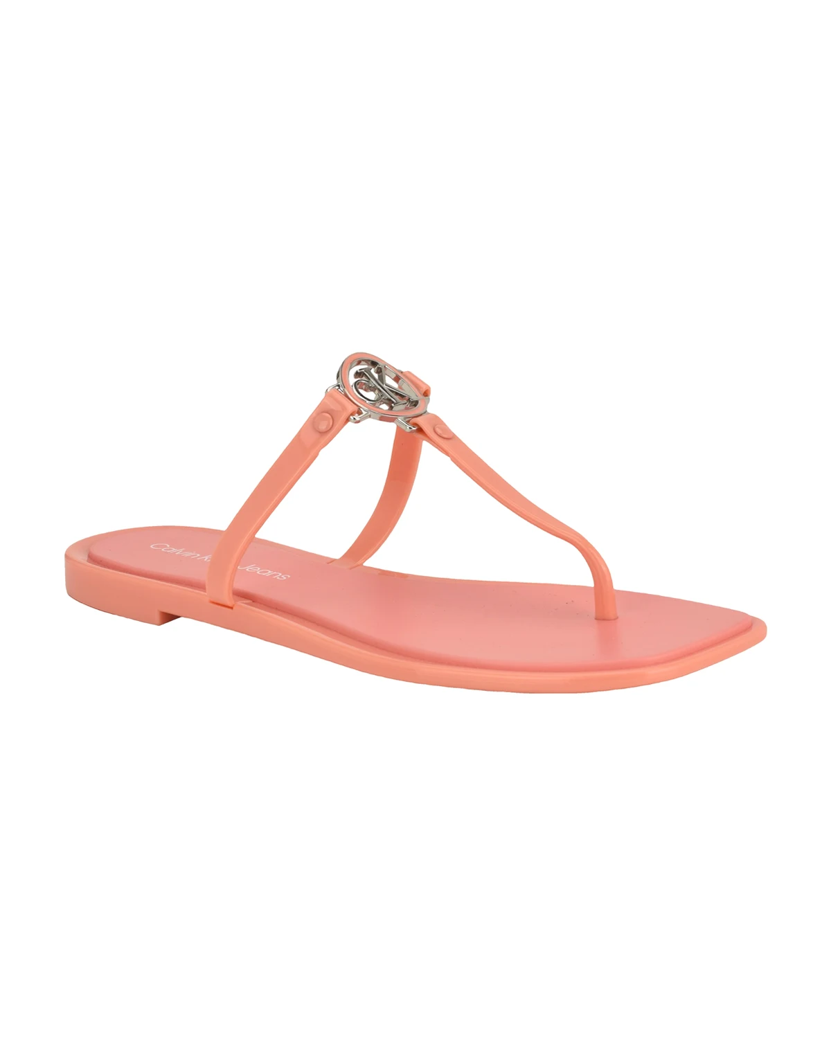 Women's Ellye Jelly Logo T-Strap Flat Sandals