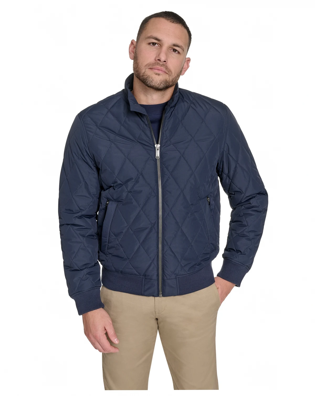Men's Quilted Bomber Jacket