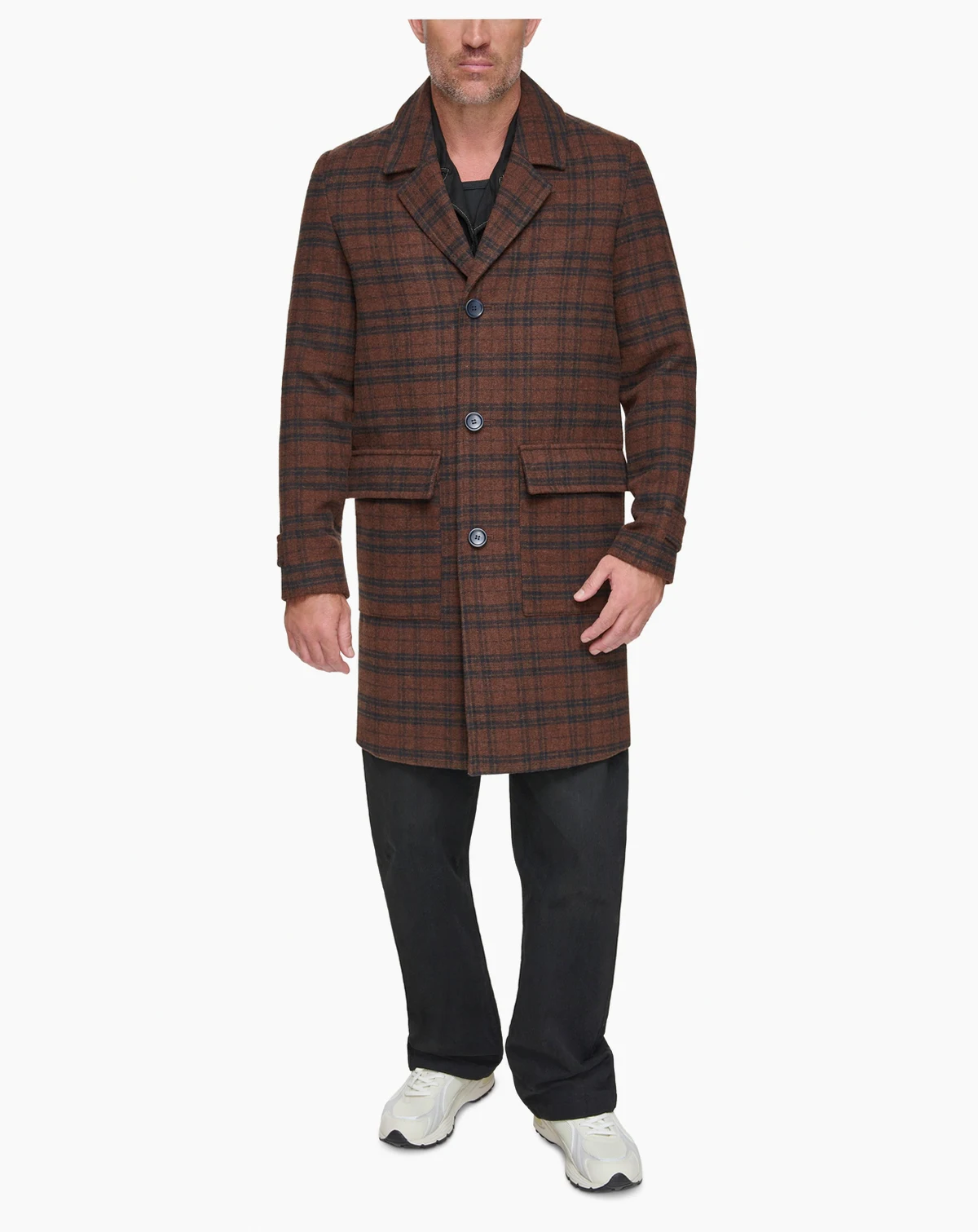 Men's Bexar Plaid Overcoat