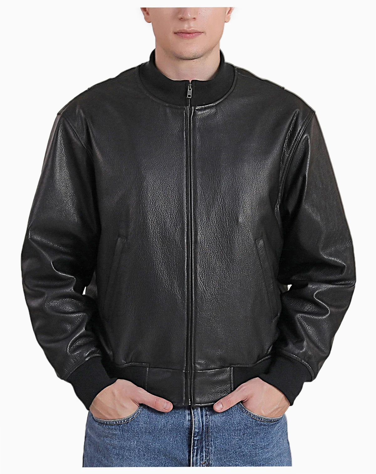 Men WWII Leather Tanker Jacket