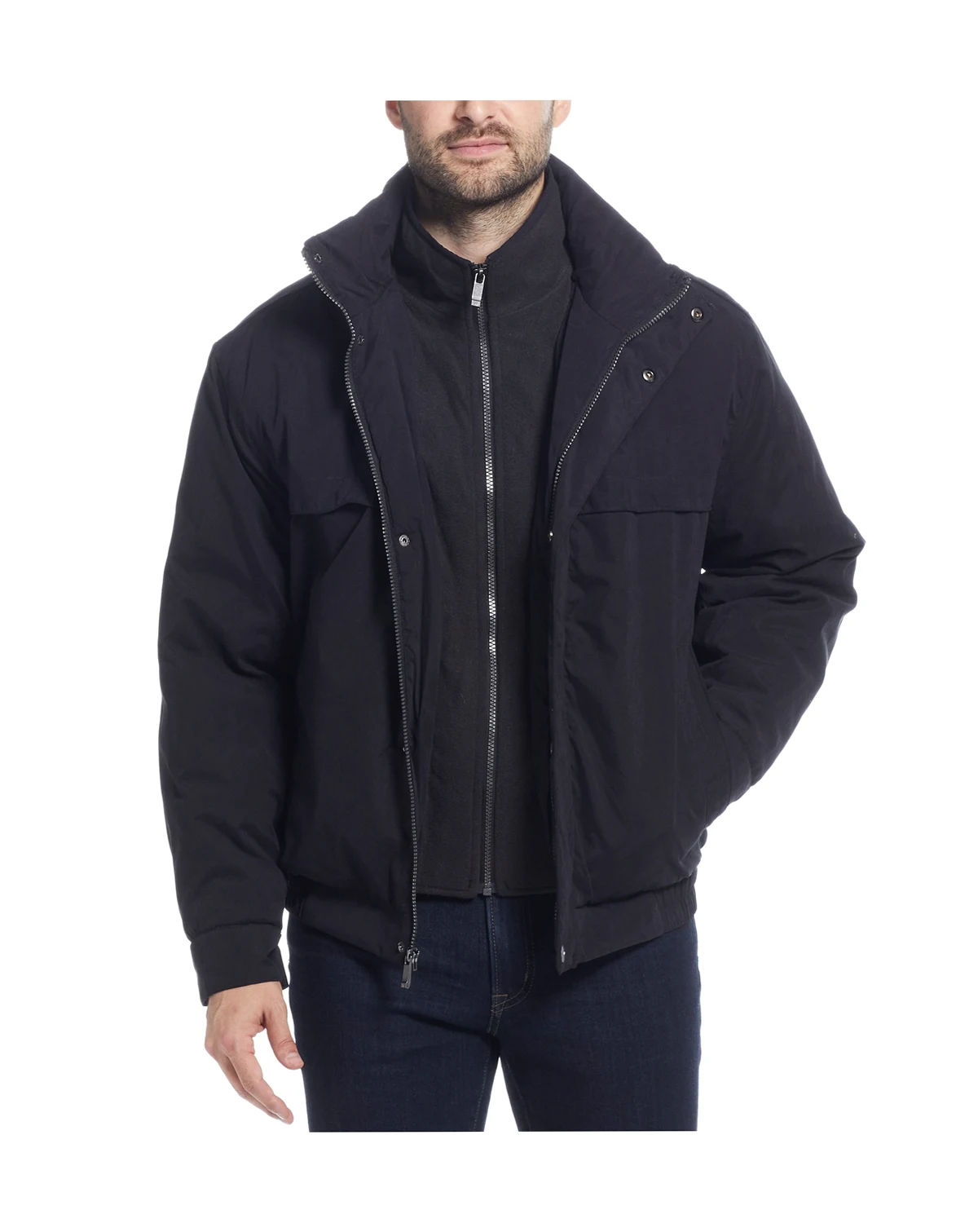 Men's Microfiber Poly Filled Bomber Jacket