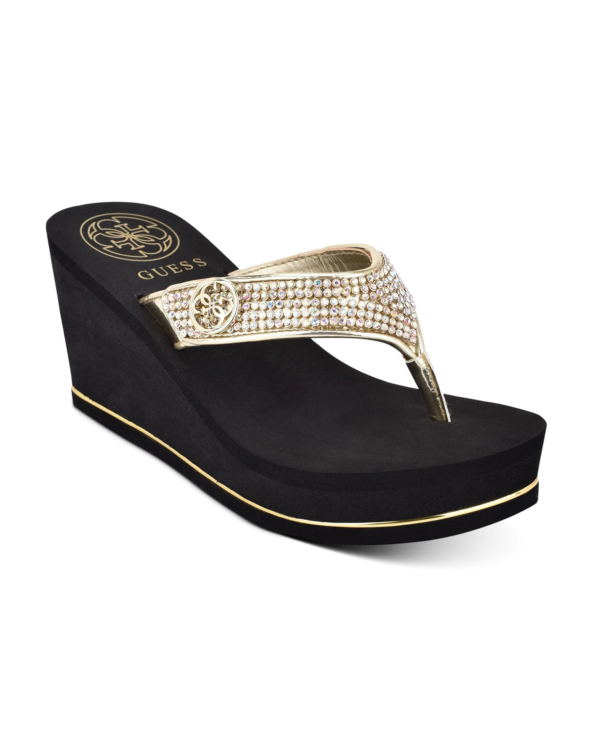 Women's Sarraly Eva Logo Wedge Slip On Flip Sandals