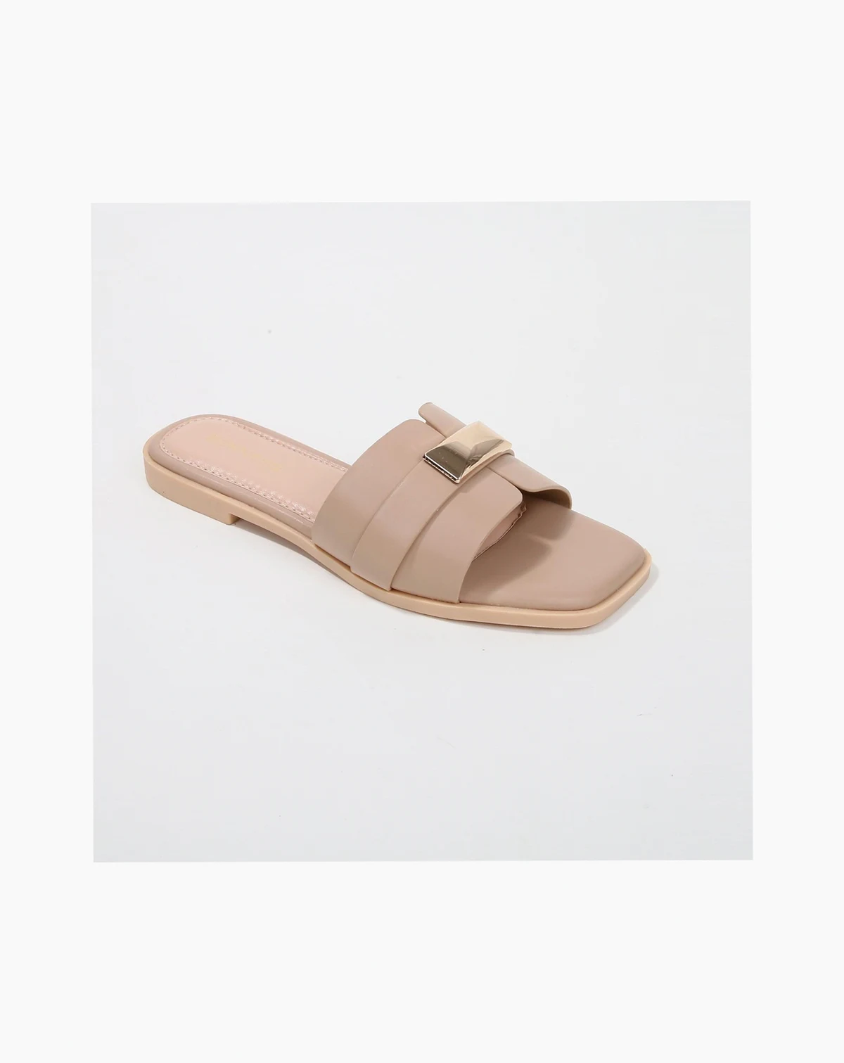 Women's Kallen Slide Sandals with Gold-Tone Accent