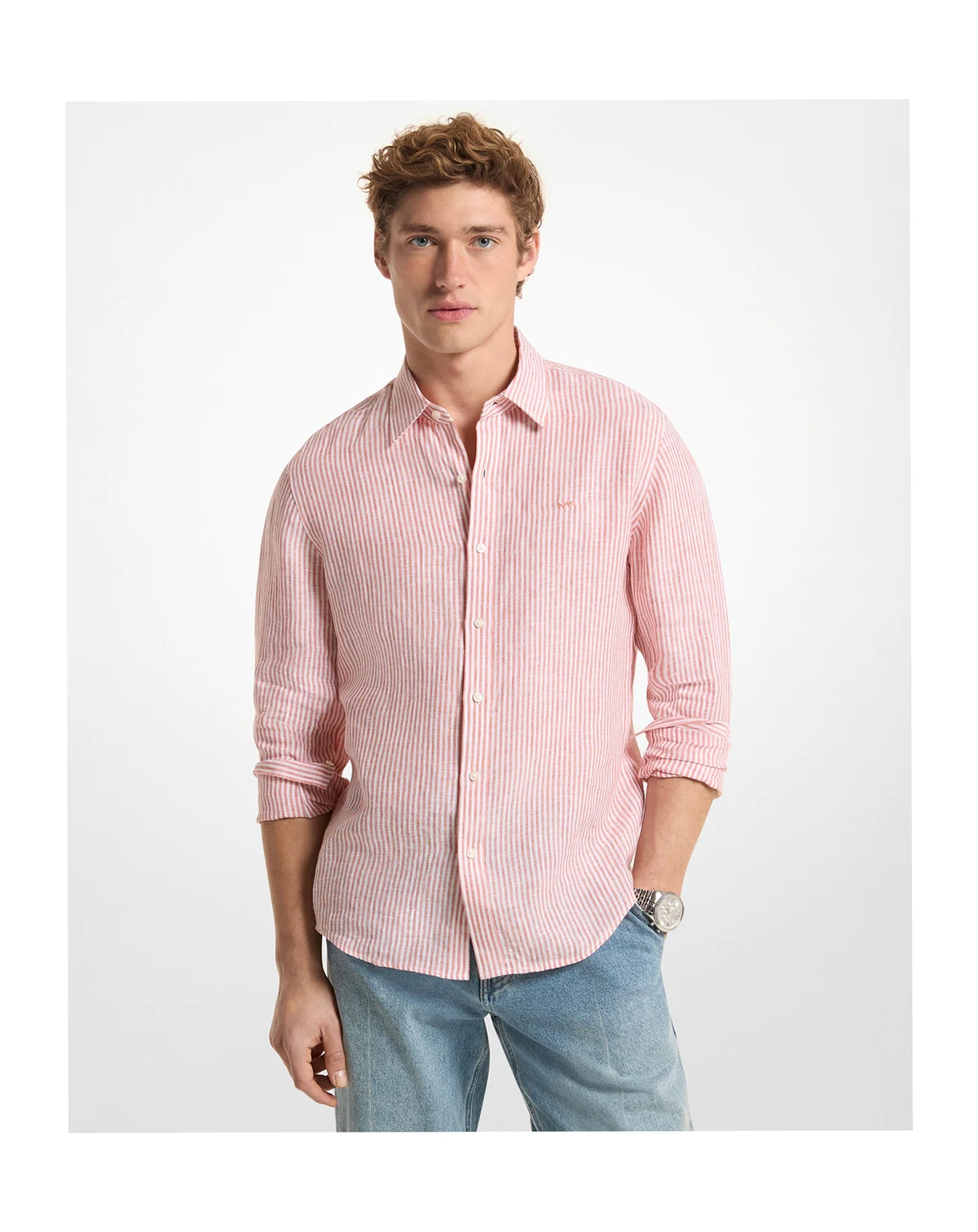 Men's Striped Long-Sleeve Shirt