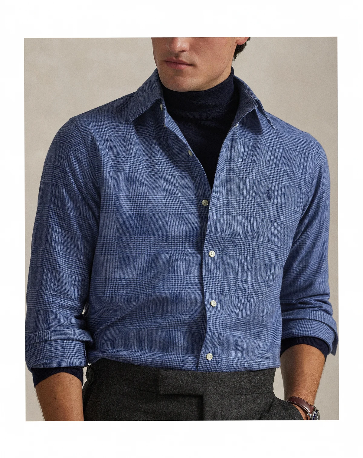 Men's Classic-Fit Brushed Performance Long-Sleeve Shirt