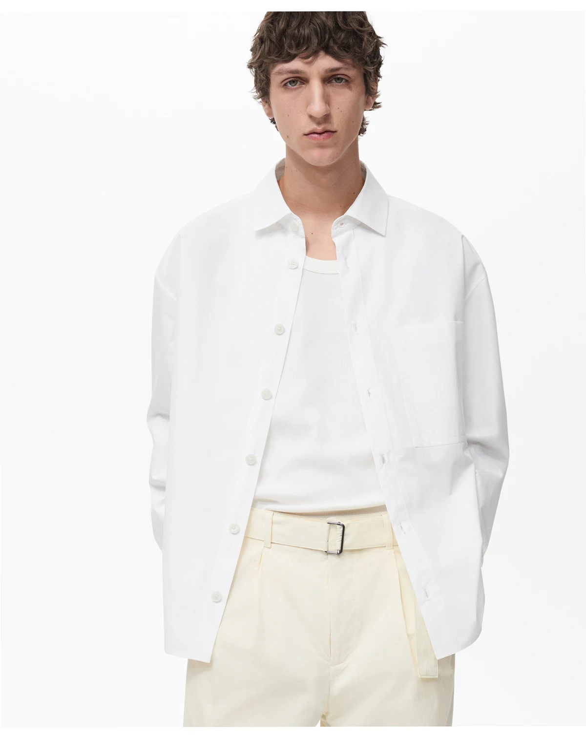 Men's Regular-Fit Cotton Pocket Shirt