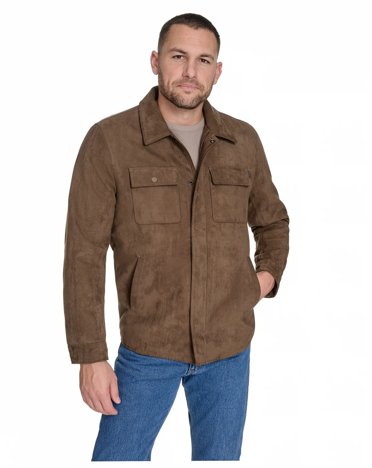 Men's Microsuede Shirt Jacket