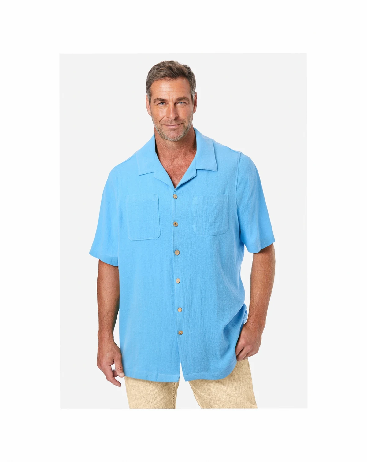 Big & Tall Gauze Camp Shirt