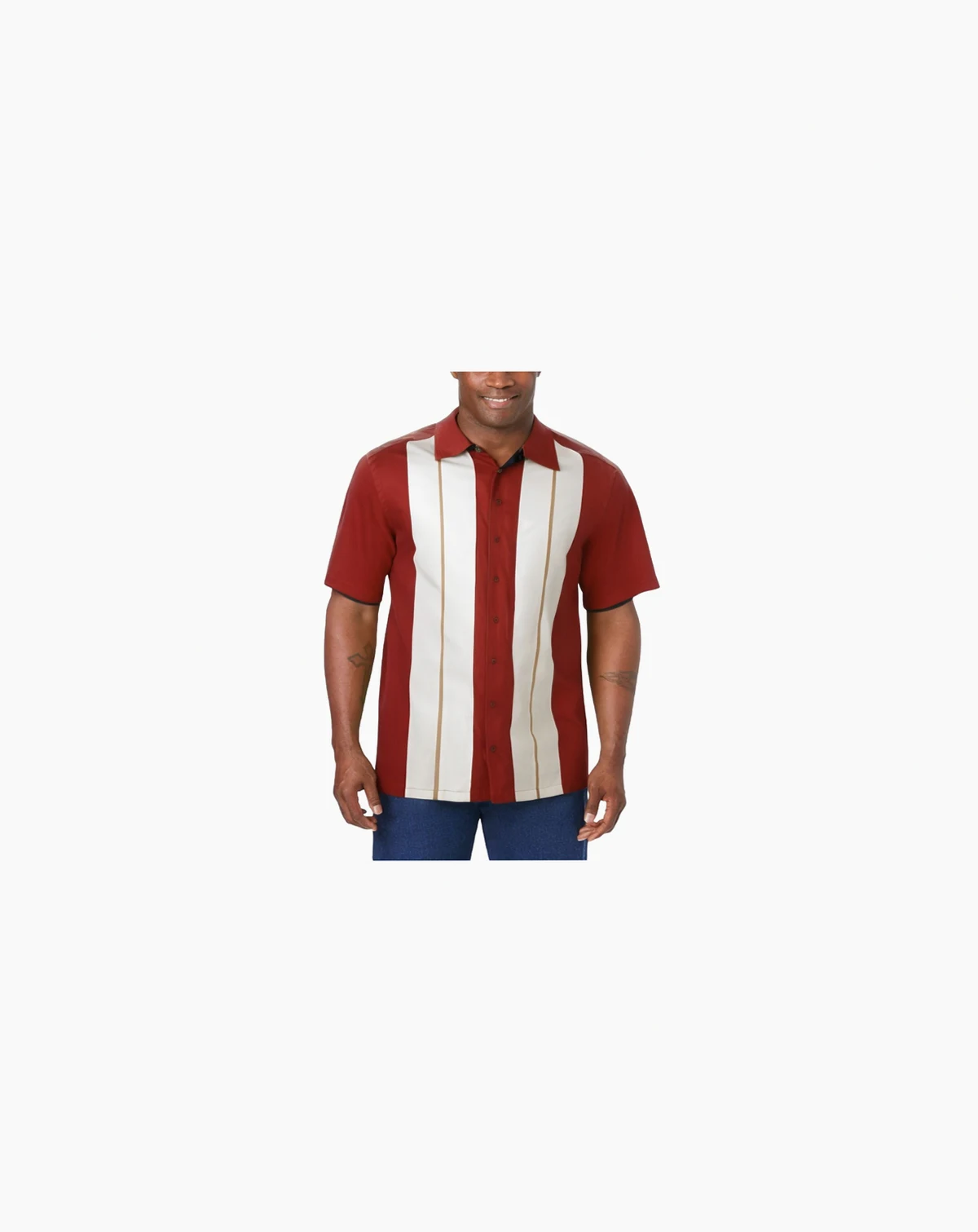 Big & Tall Colorblock Camp Shirt