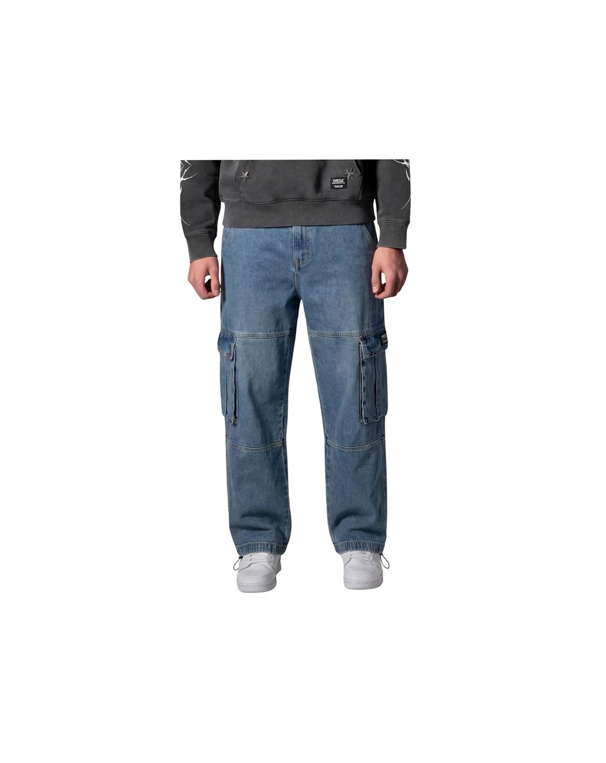 Men's Baggy Denim Cargo Pants