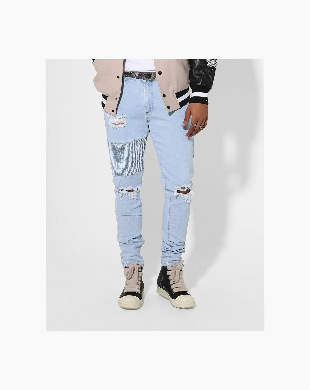 Men's Index Distressed Biker Jeans