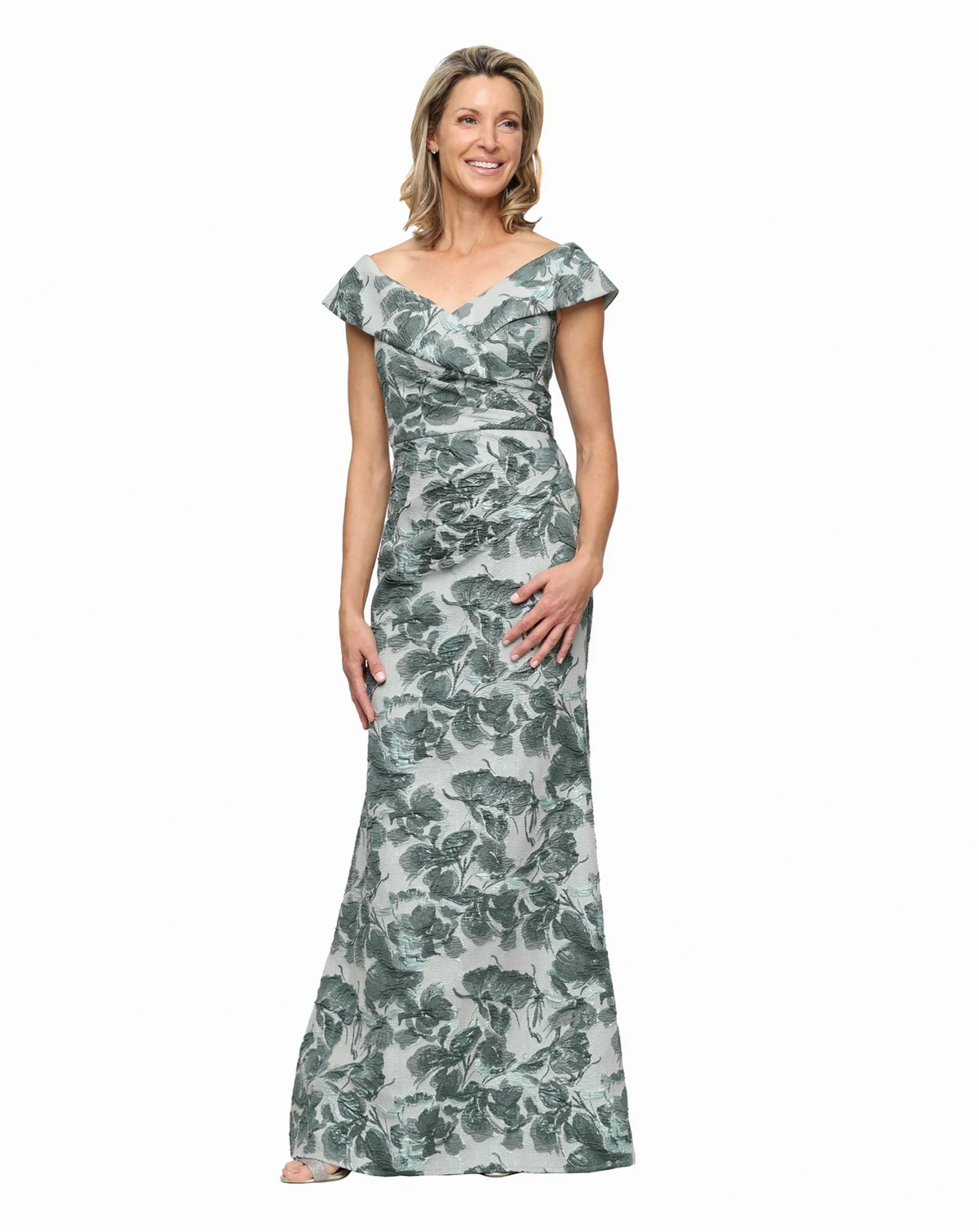 Petite Off-The-Shoulder Long Dress