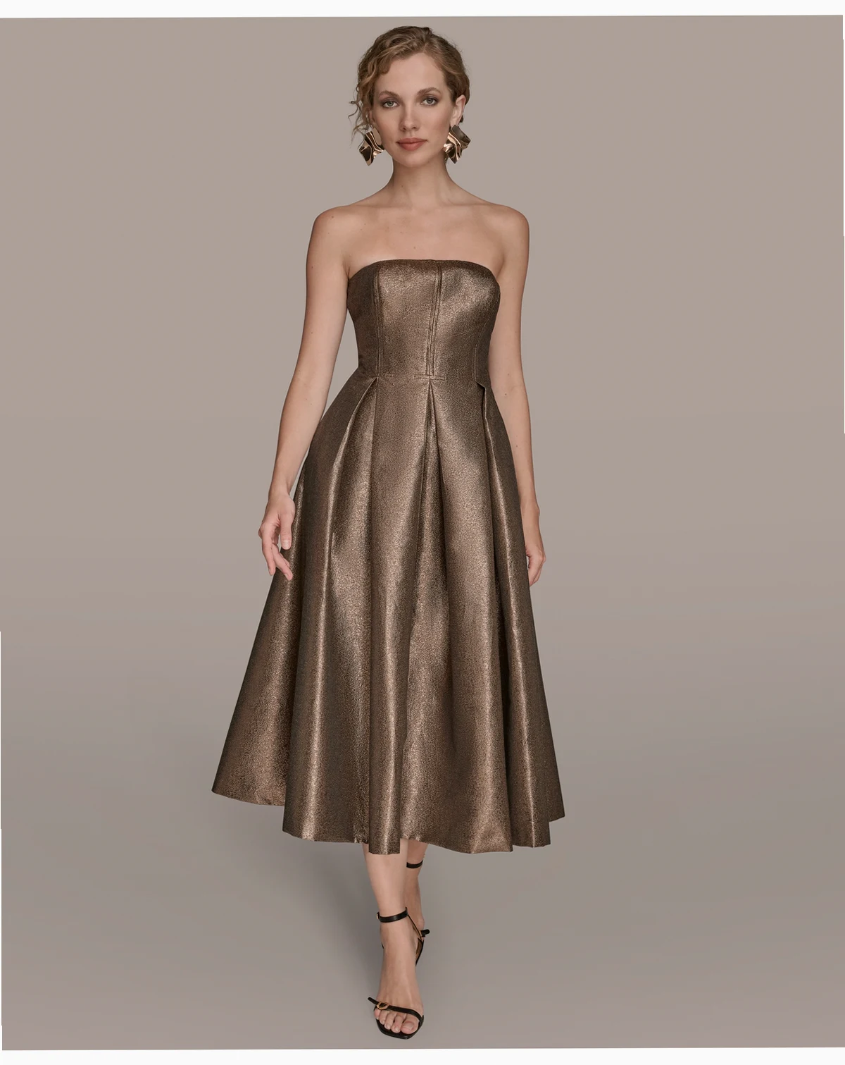 Women's Strapless Fit and Flare Cocktail Dress
