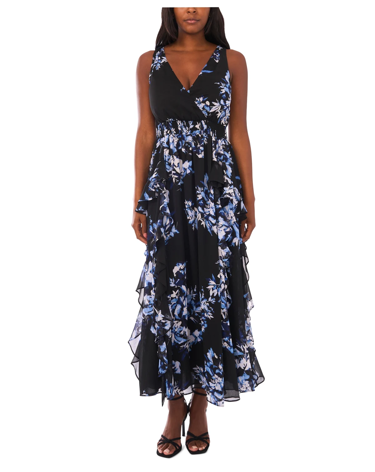 Women's Printed Sleeveless Maxi Dress