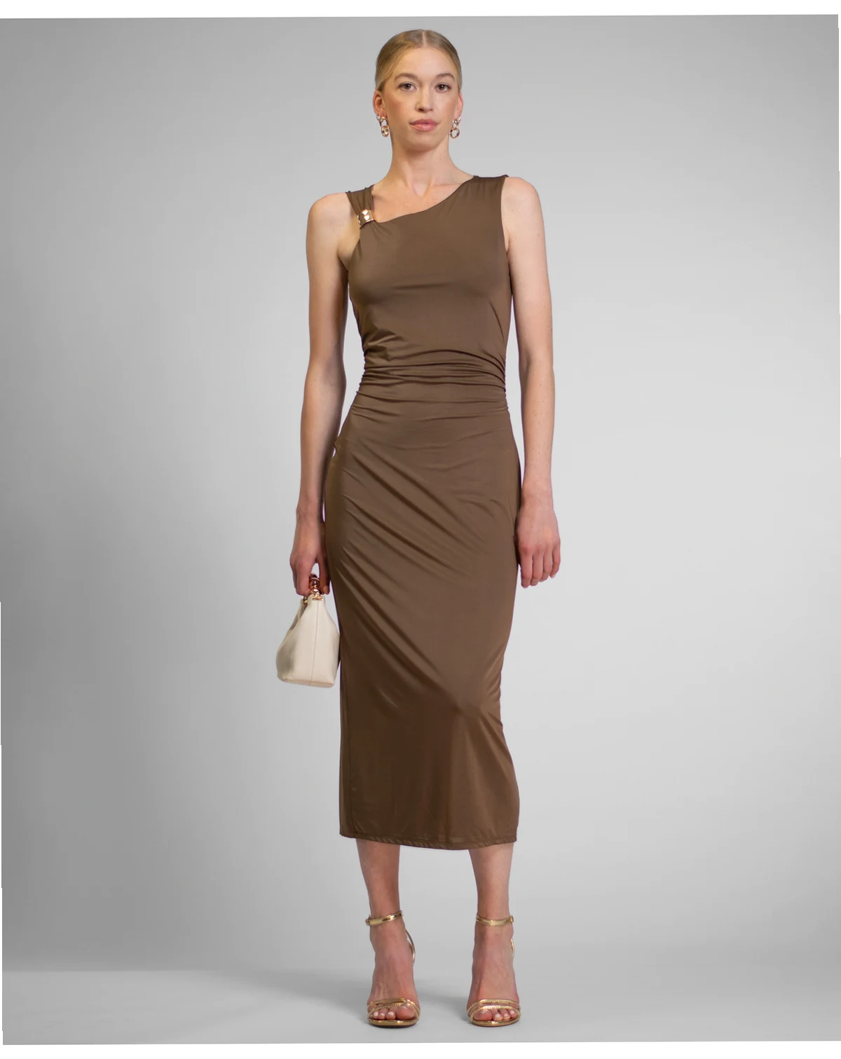 Women's One Shoulder Midi Dress