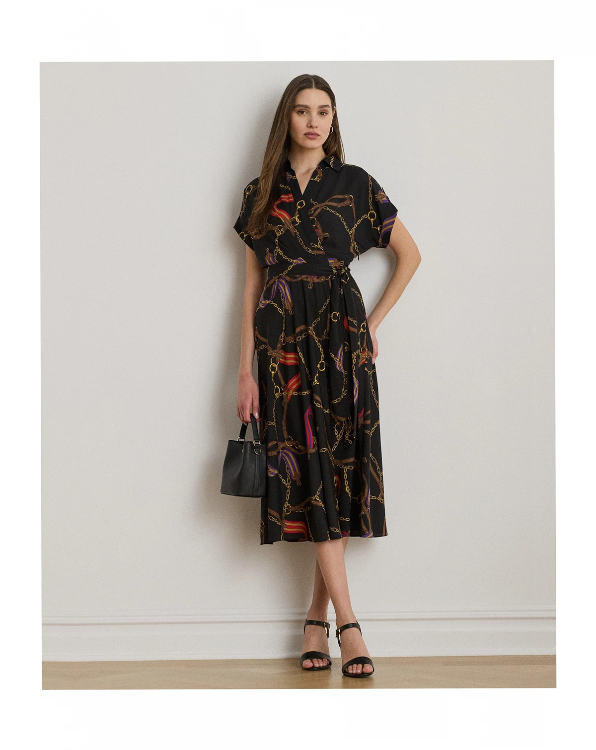 Women's Belted Crepe Dress