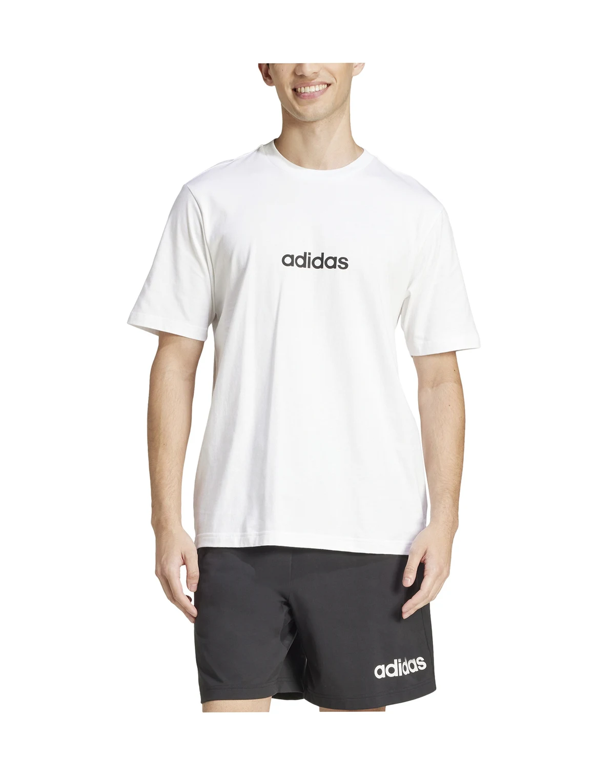Men's Essentials Regular-Fit Linear Logo Graphic T-Shirt