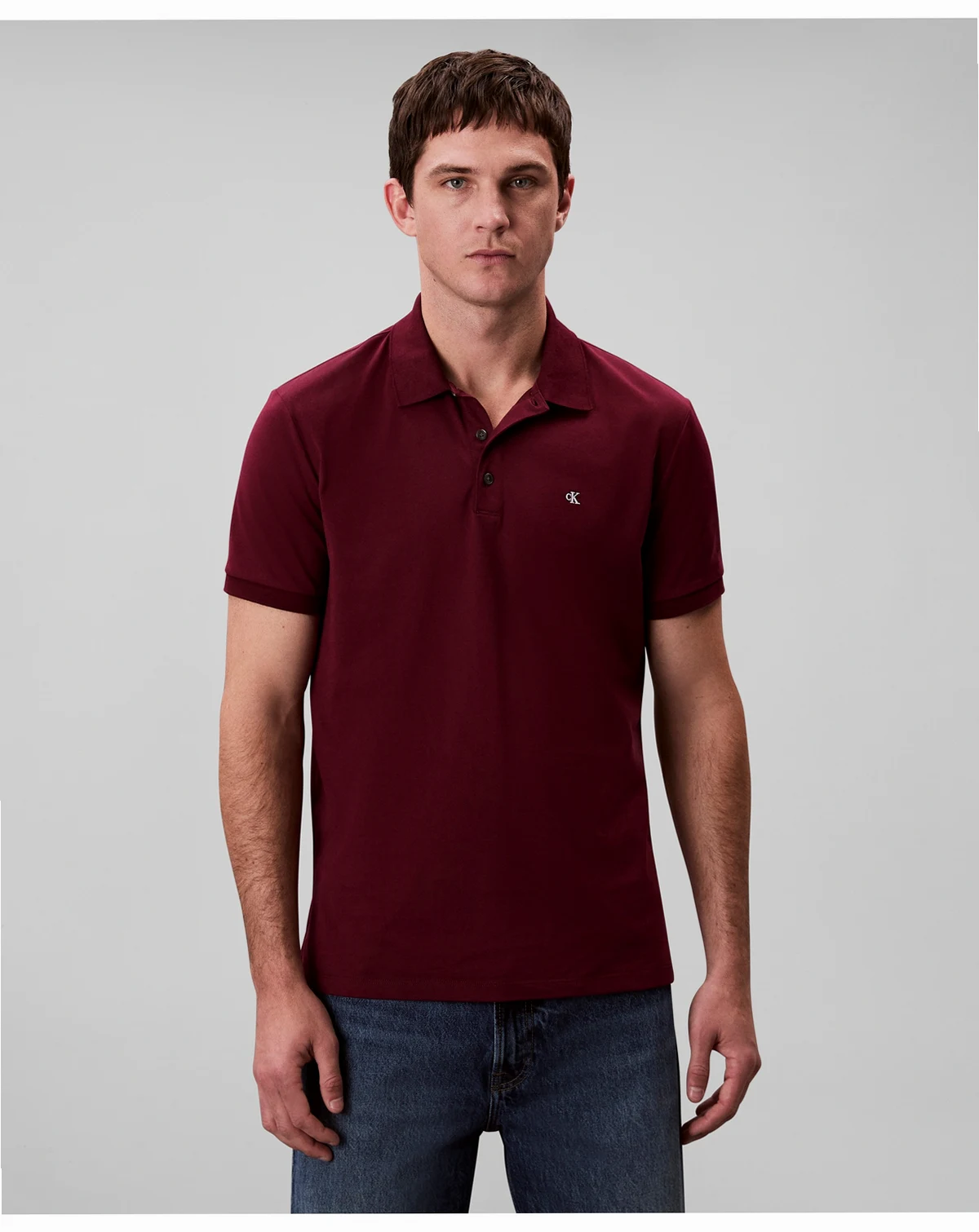 Men's Regular-Fit Smooth Cotton Monogram Logo Polo Shirt