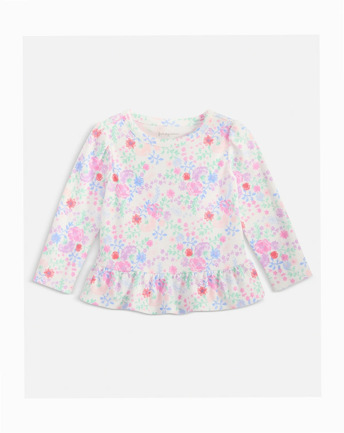 Girls Toddler 2T-4T Mix and Match Country Floral Top, Macy's Exclusive