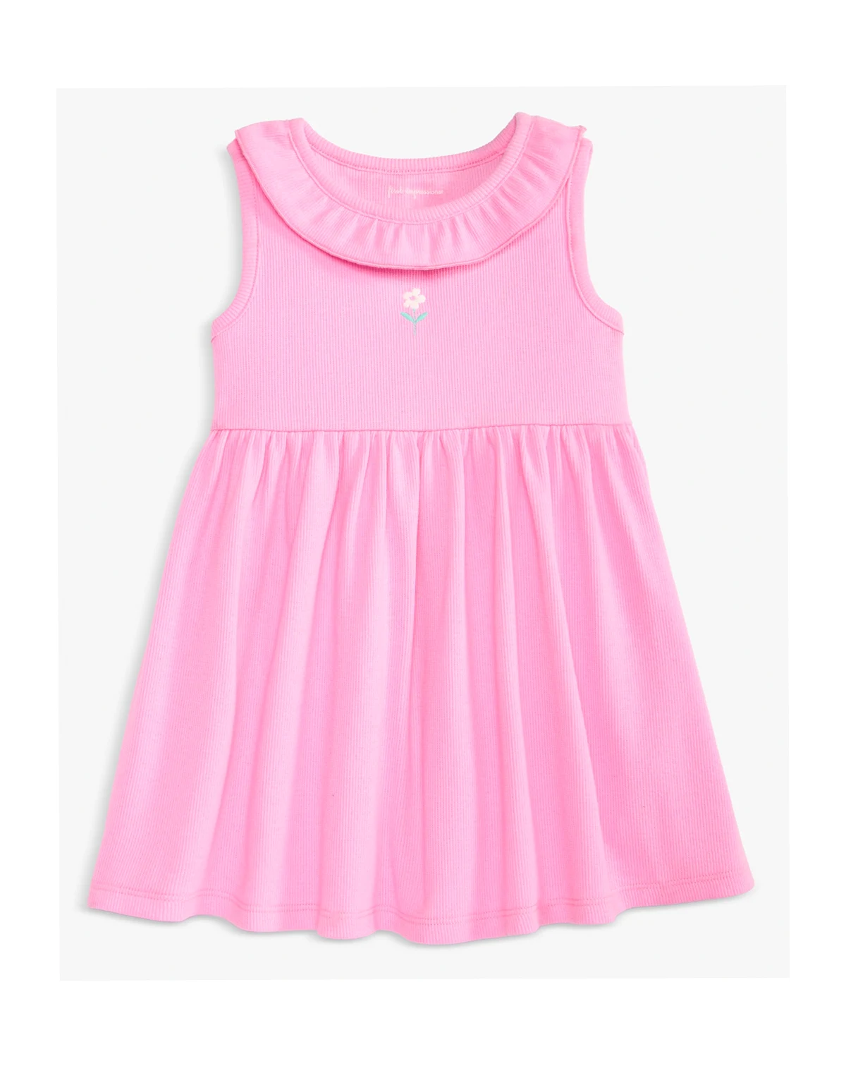 Girls' Toddler 2T-4T Mix and Match Daisy-Embroidered Ribbed Dress, Macy's Exclusive