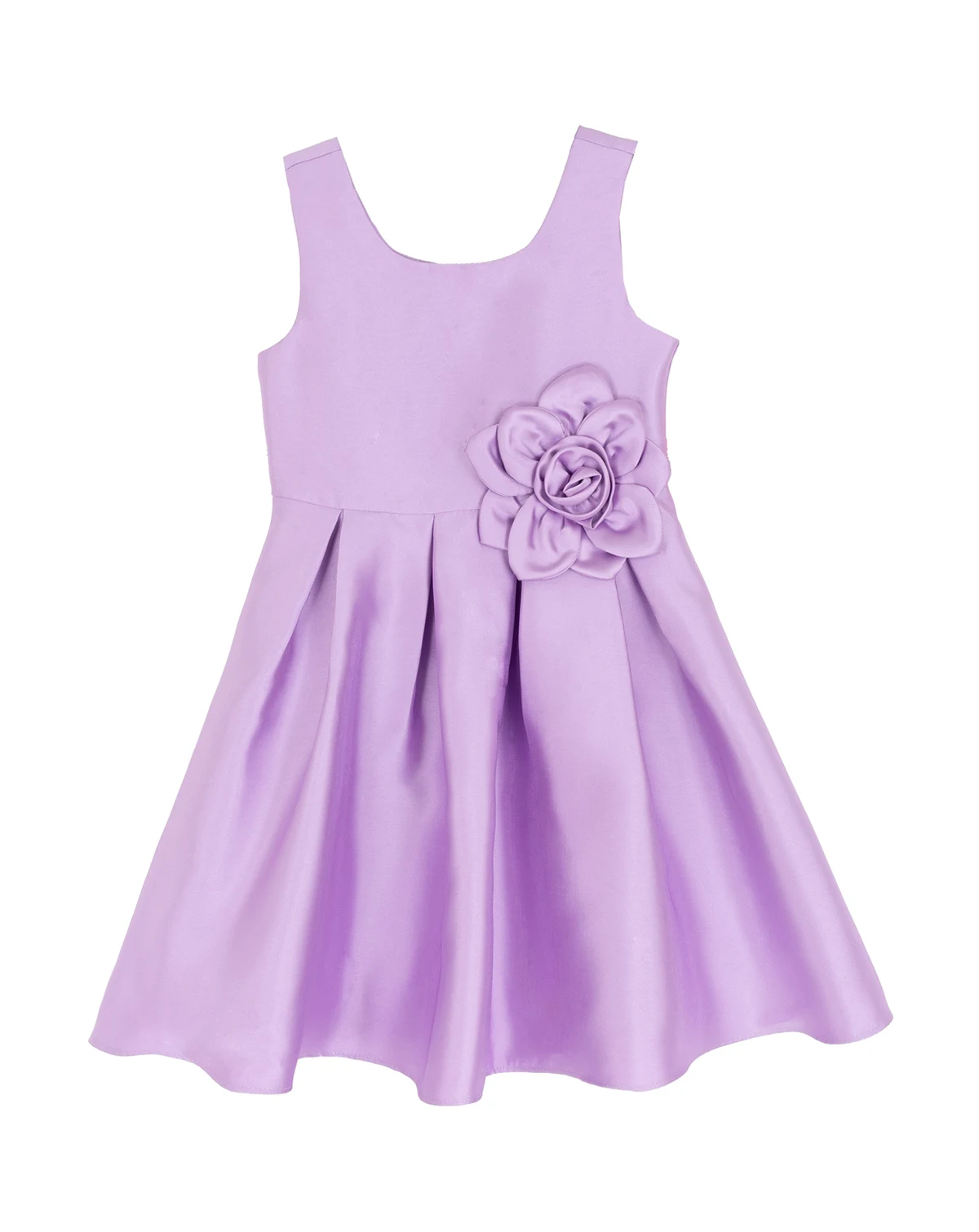 Girls' 2T-6X Mikado Round Neck Dress