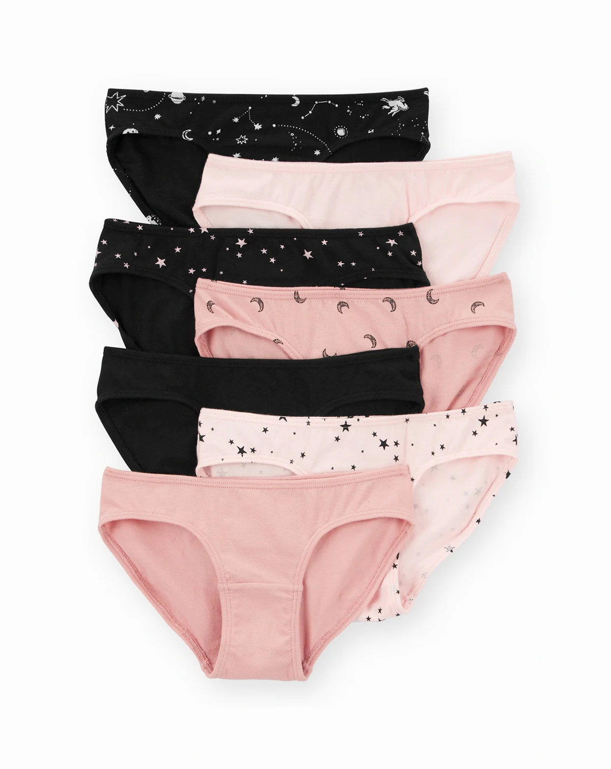 Toddler Girls' Celestial Bikini Underwear, 7-Pack Set
