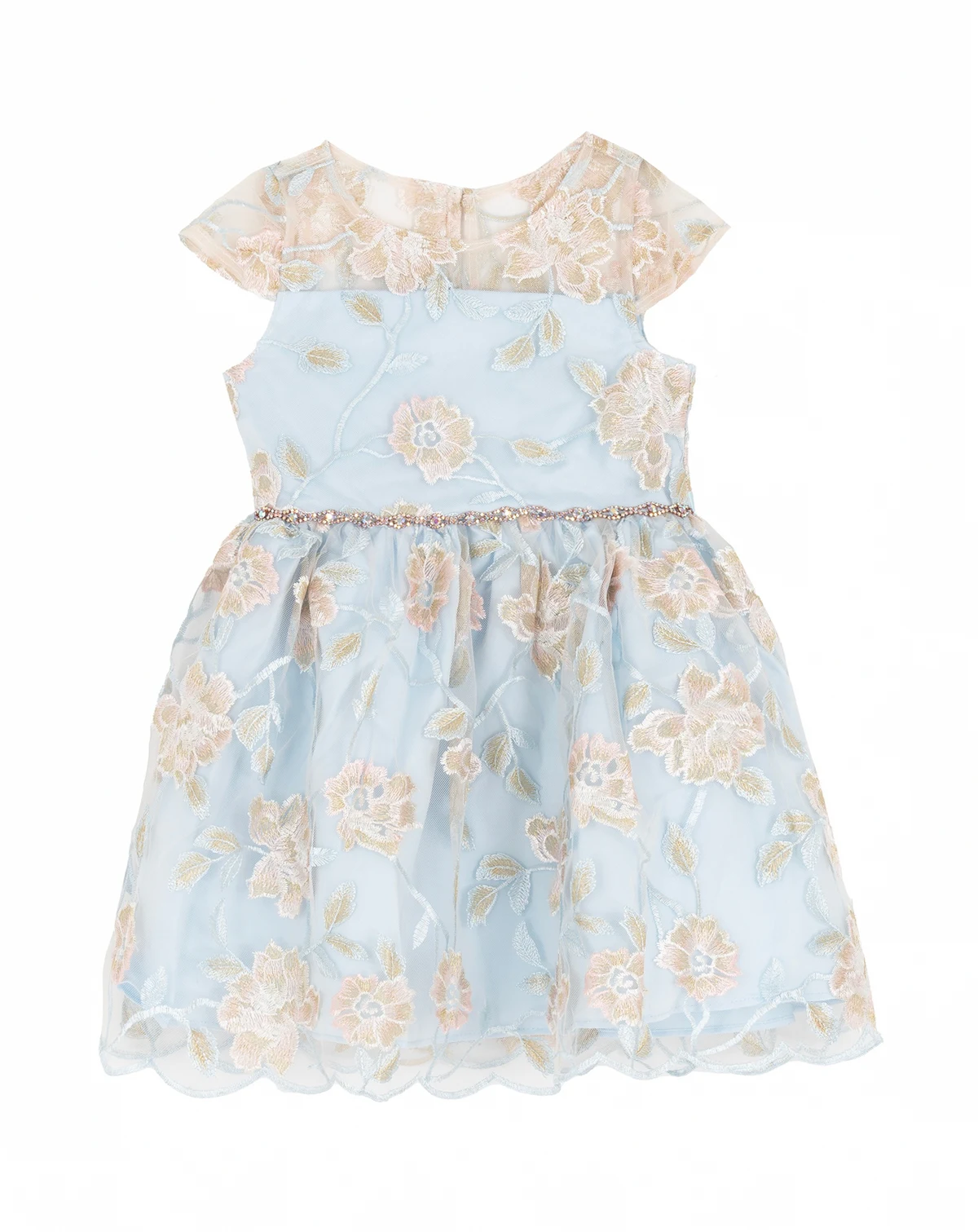 Girls' 2T-6X Fit and Flare Short-Sleeve Dress