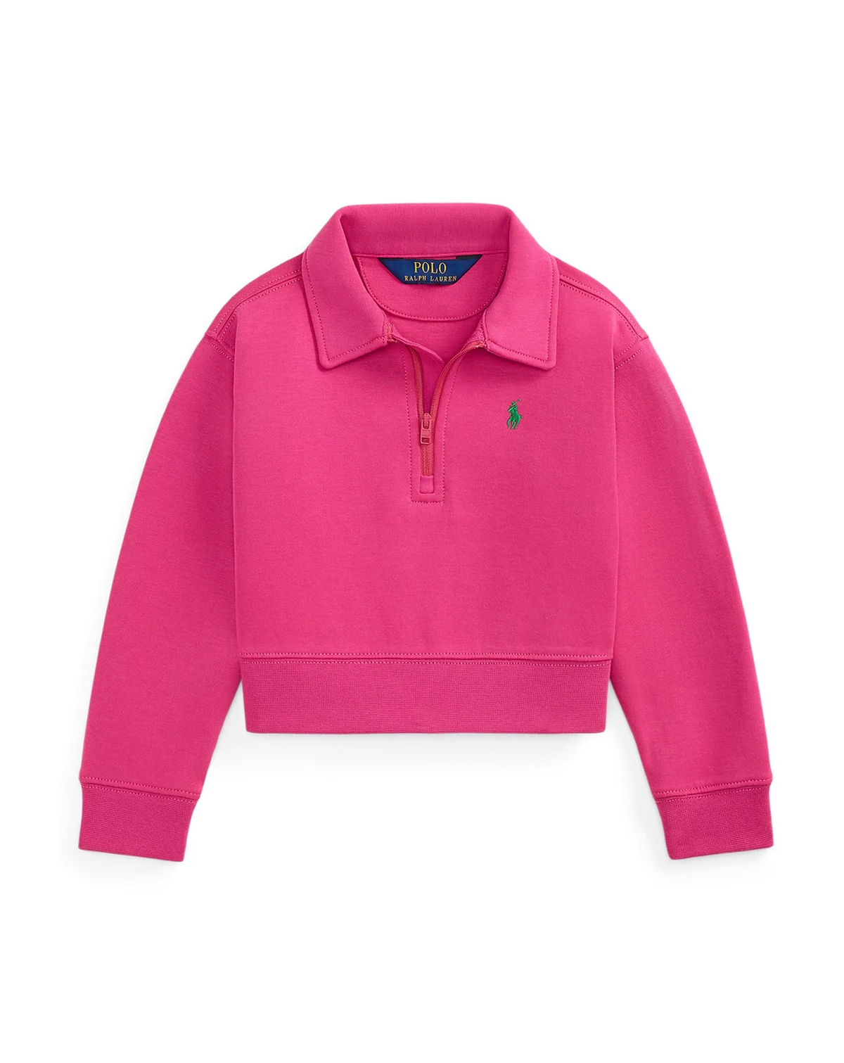 Girls' 2T-6X Double-Knit Collared Sweater